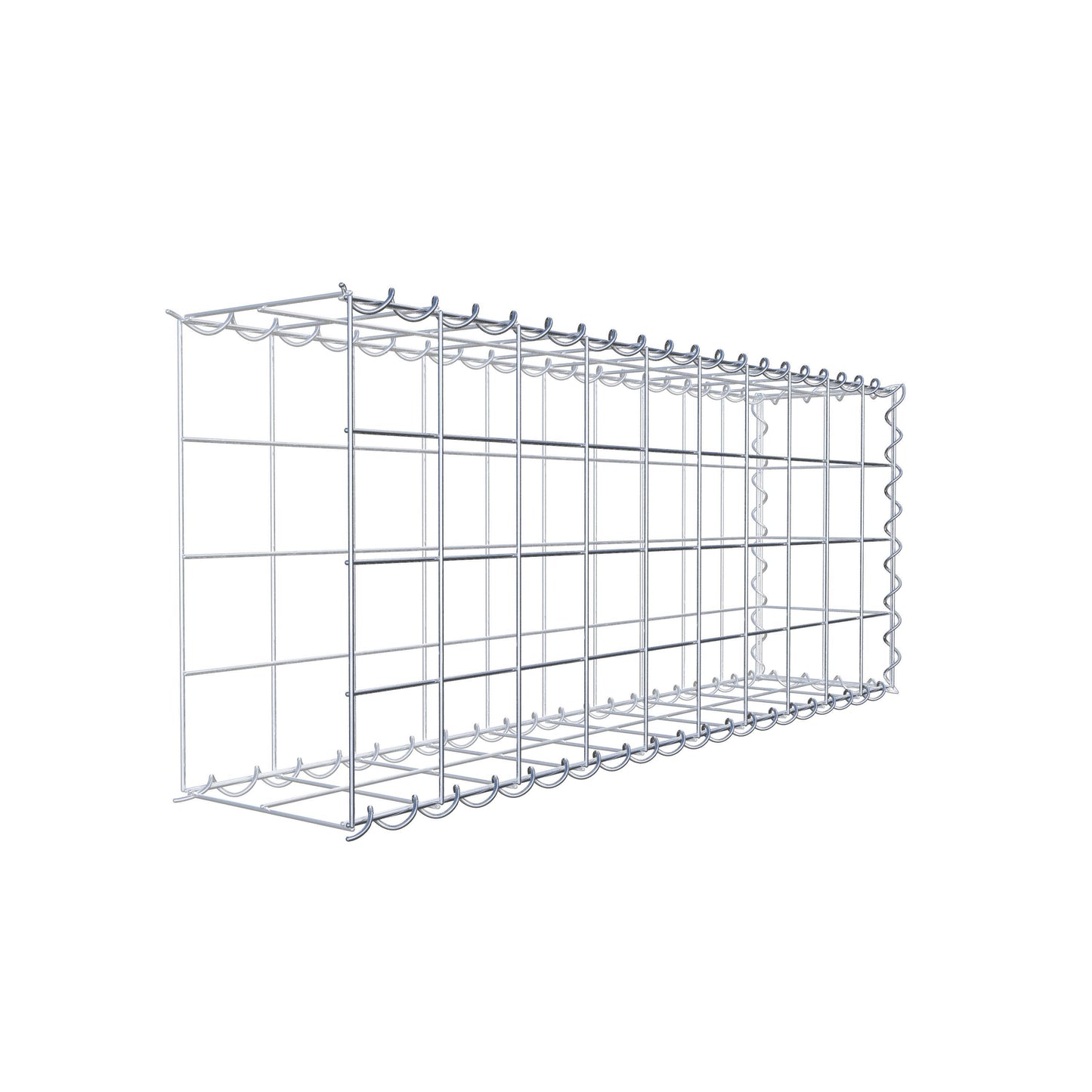 Påväxt gabion typ 2 100 cm x 40 cm x 20 cm (L x H x D), maskstorlek 10 cm x 10 cm, spiral