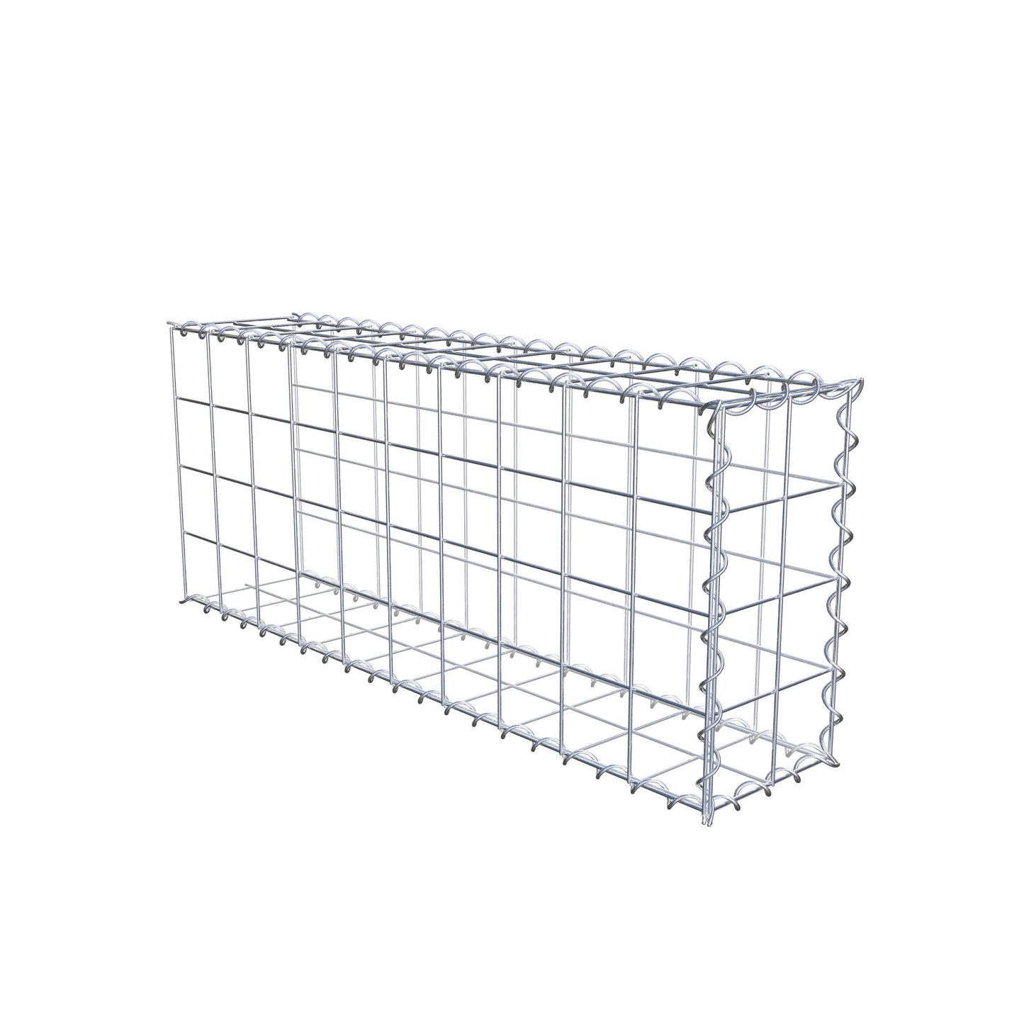 Påväxt gabion typ 2 100 cm x 40 cm x 20 cm (L x H x D), maskstorlek 10 cm x 10 cm, spiral