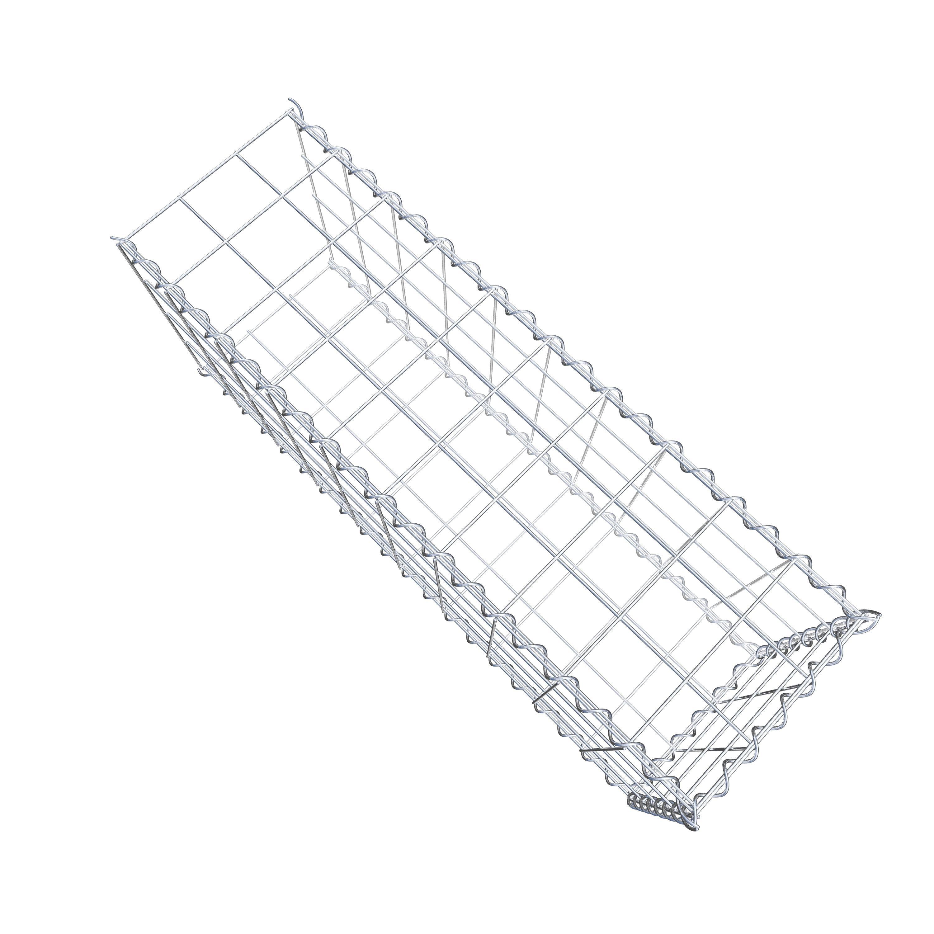 Opvokset gabion type 2 100 cm x 40 cm x 30 cm (L x H x D), maskestørrelse 10 cm x 10 cm, spiral