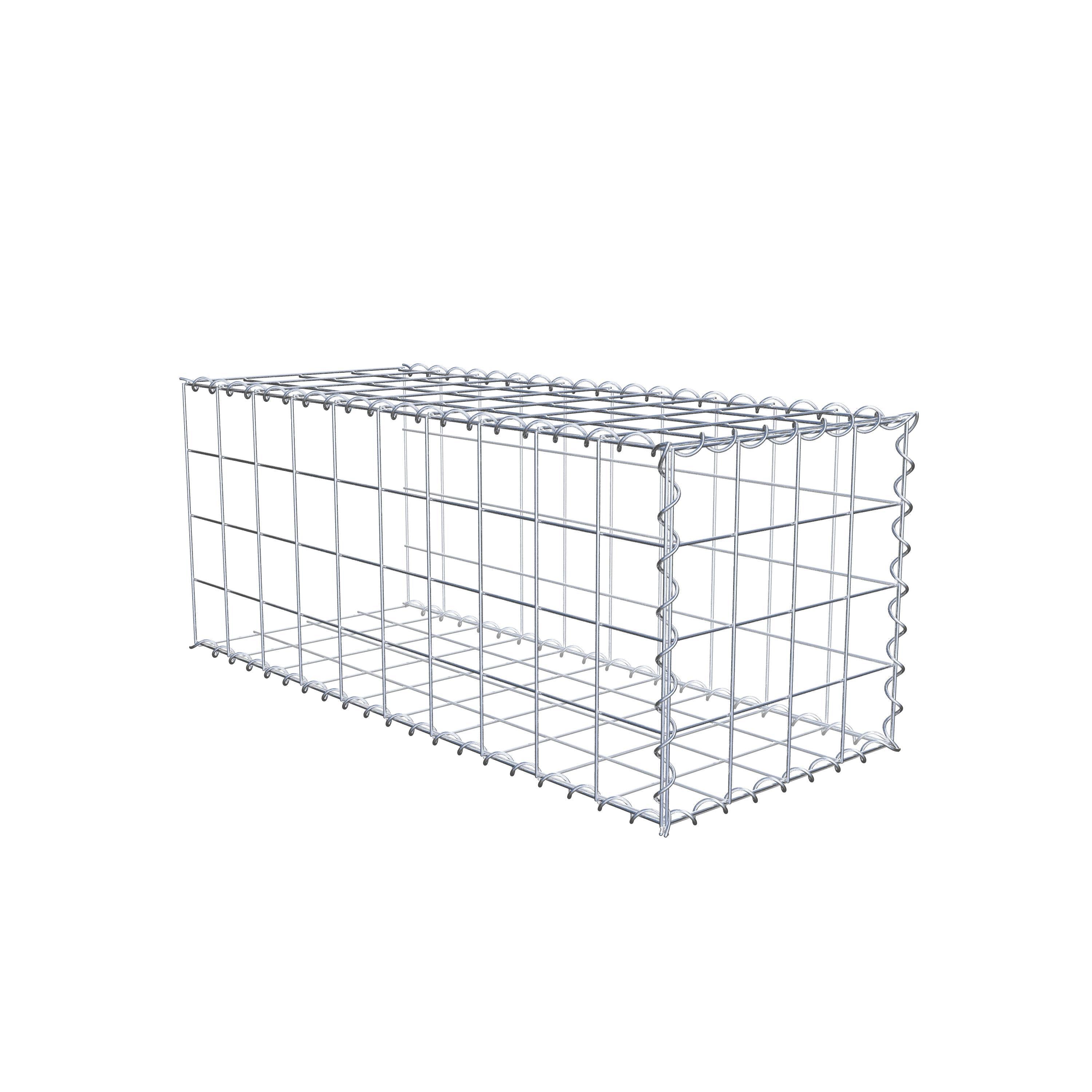 Opvokset gabion type 2 100 cm x 40 cm x 40 cm (L x H x D), maskestørrelse 10 cm x 10 cm, spiral