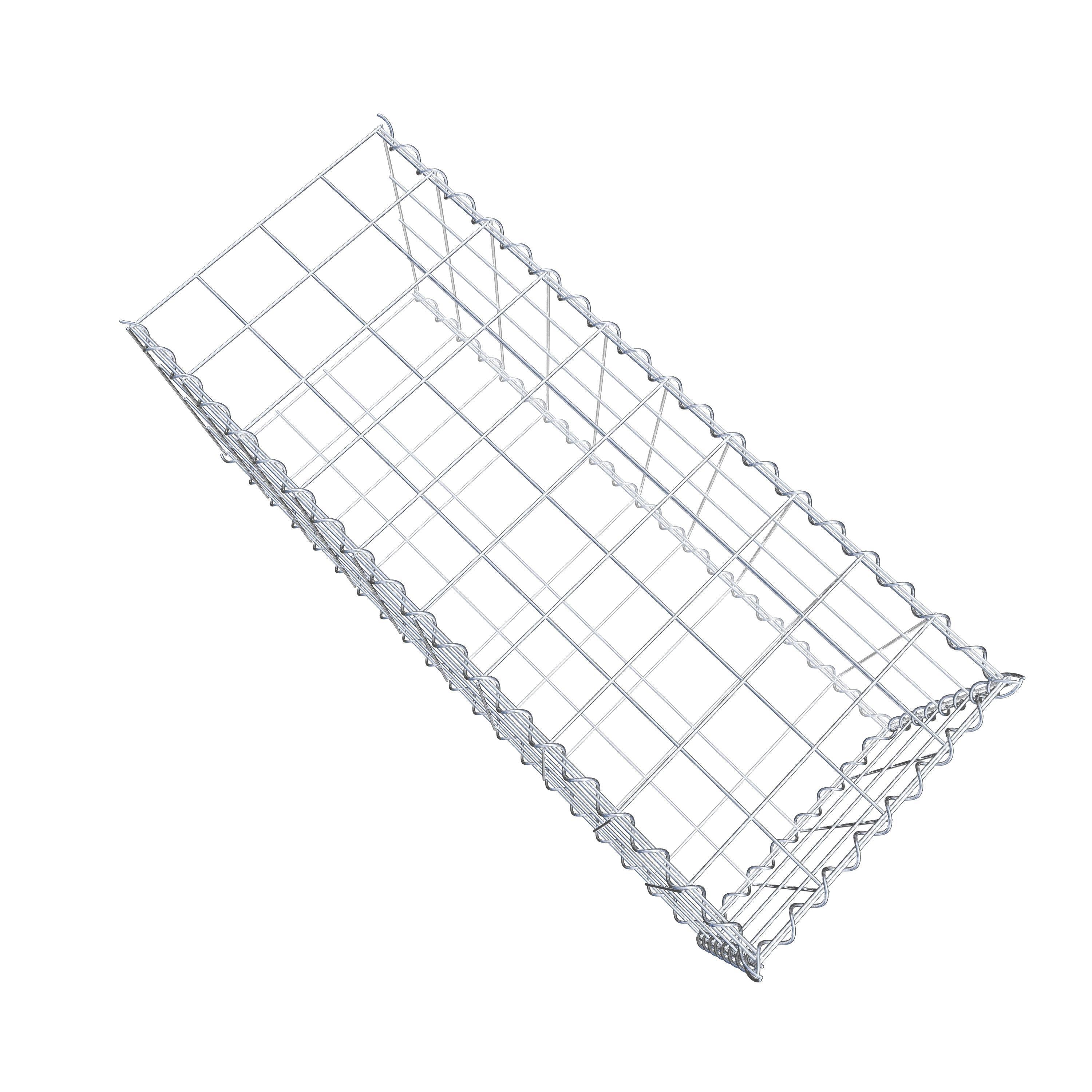 Opvokset gabion type 2 100 cm x 40 cm x 40 cm (L x H x D), maskestørrelse 10 cm x 10 cm, spiral