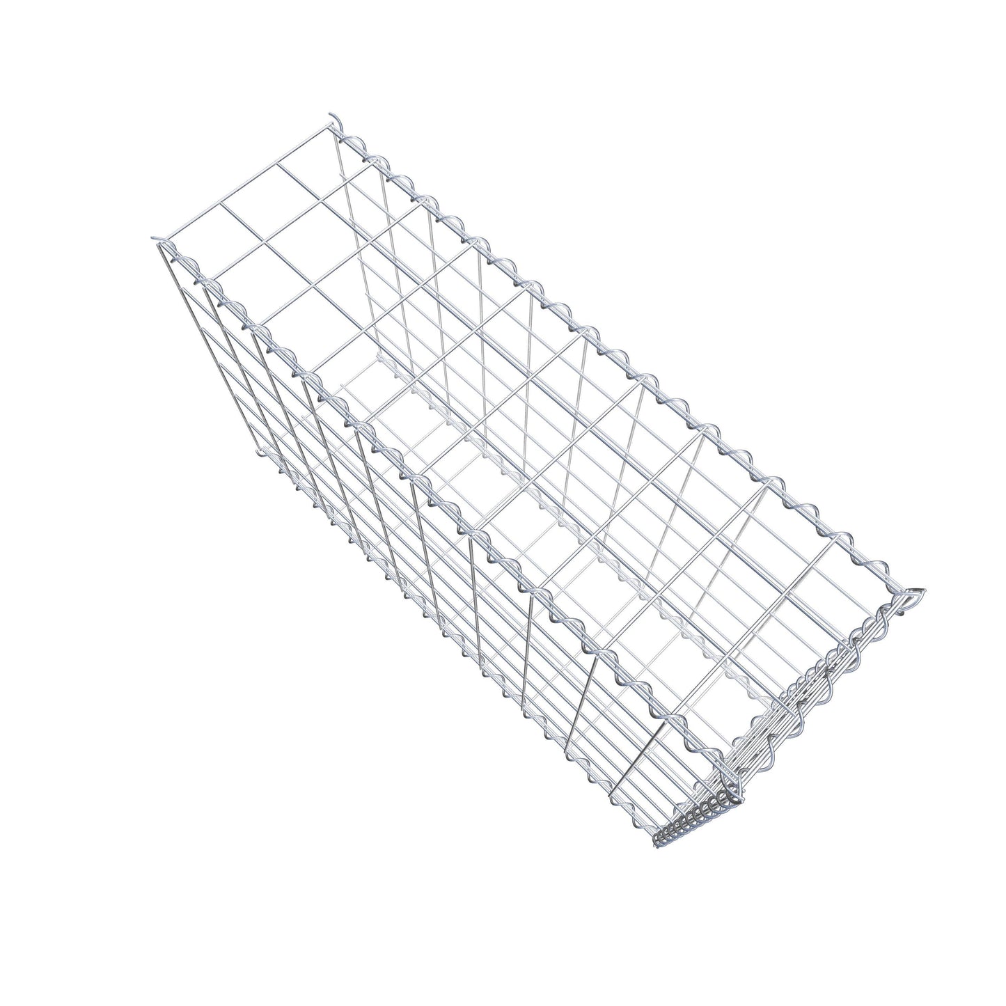Opvokset gabion type 2 100 cm x 60 cm x 30 cm (L x H x D), maskestørrelse 10 cm x 10 cm, spiral