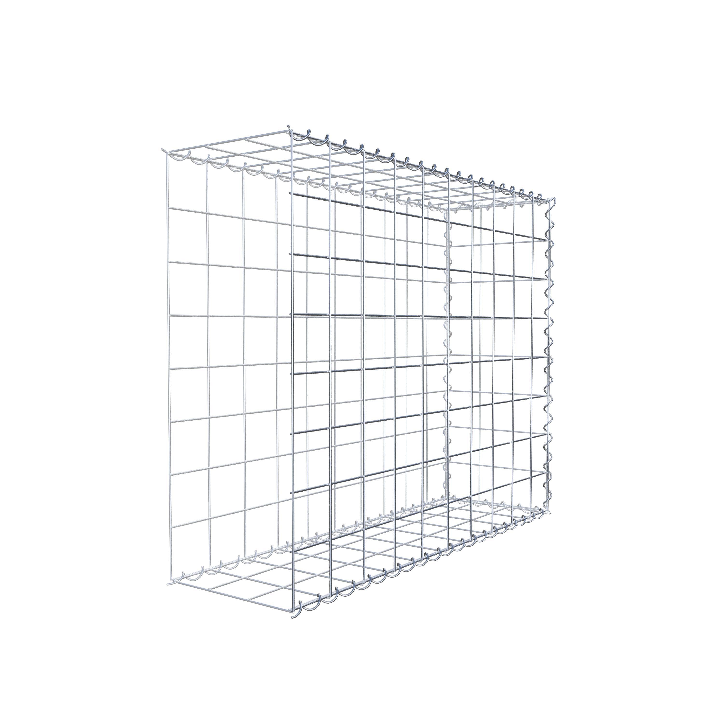 Opvokset gabion type 2 100 cm x 80 cm x 30 cm (L x H x D), maskestørrelse 10 cm x 10 cm, spiral