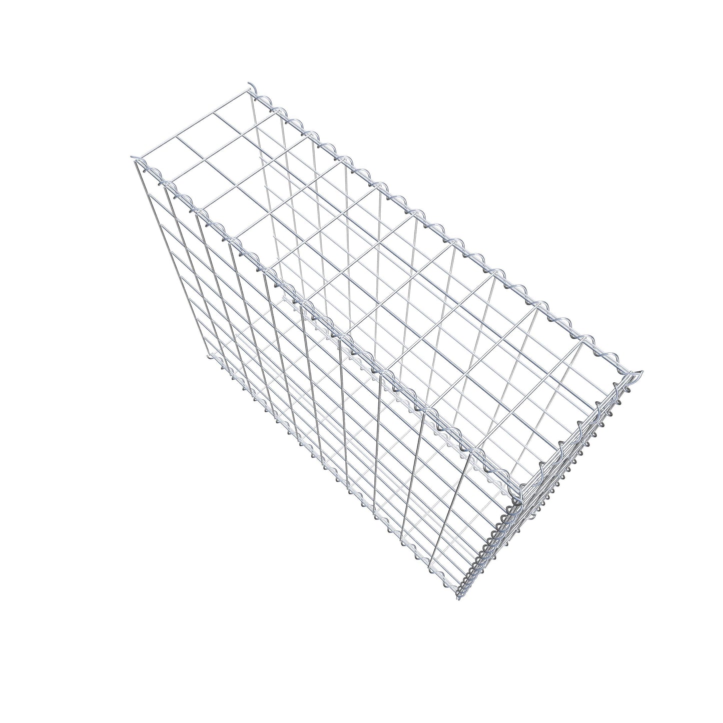 Opvokset gabion type 2 100 cm x 80 cm x 30 cm (L x H x D), maskestørrelse 10 cm x 10 cm, spiral