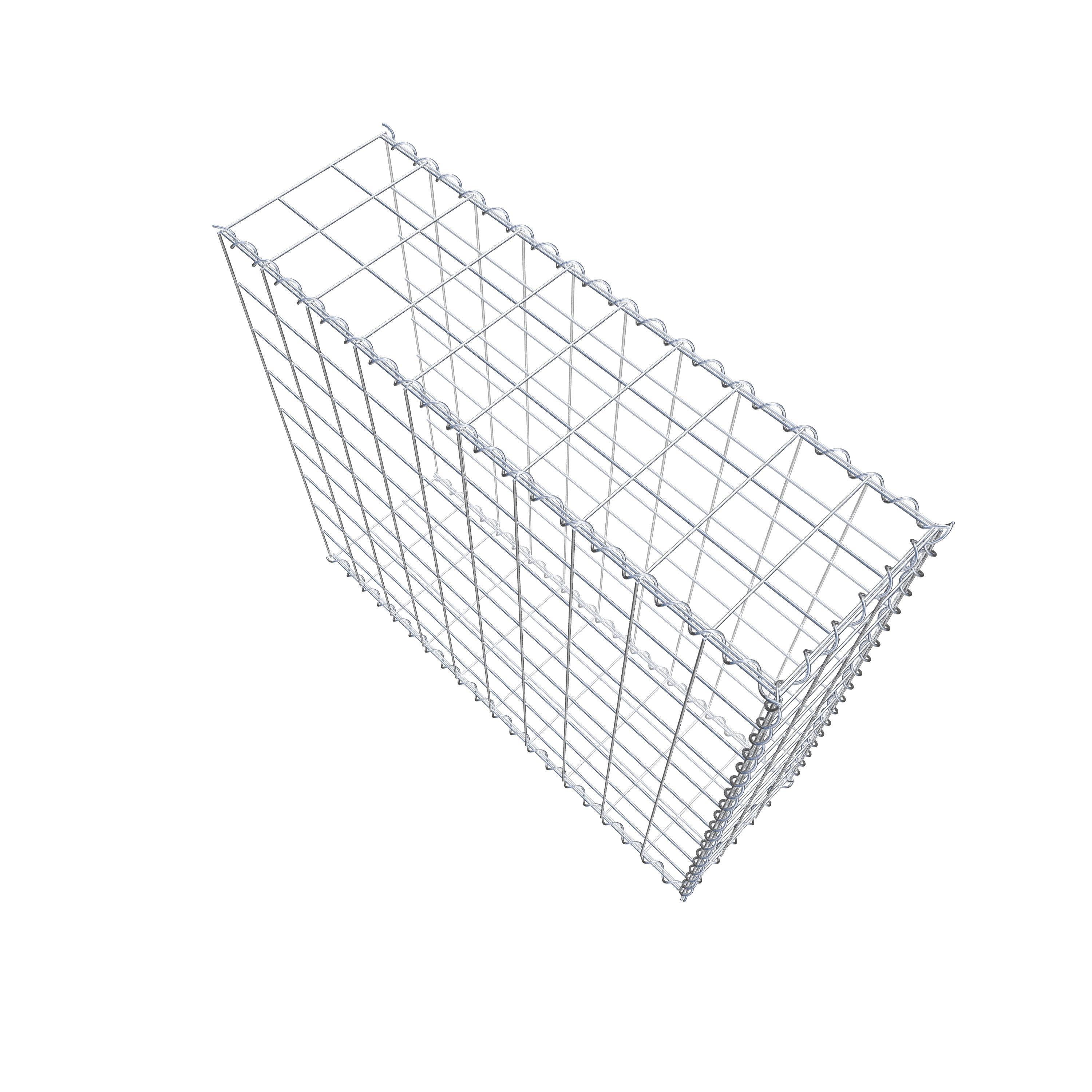 Opvokset gabion type 2 100 cm x 90 cm x 30 cm (L x H x D), maskestørrelse 10 cm x 10 cm, spiral