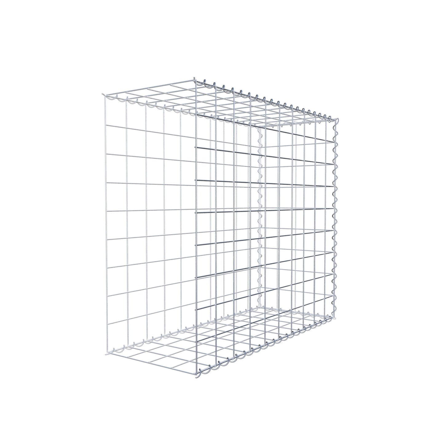 Opvokset gabion type 2 100 cm x 90 cm x 40 cm (L x H x D), maskestørrelse 10 cm x 10 cm, spiral