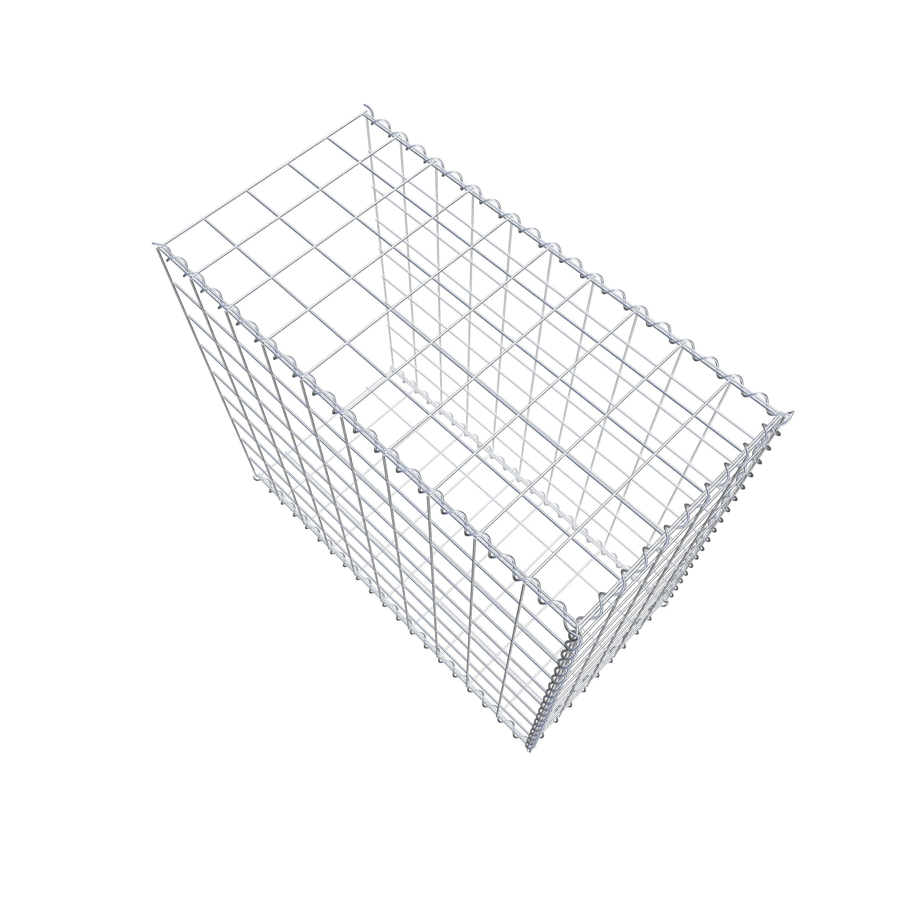 Opvokset gabion type 2 100 cm x 90 cm x 50 cm (L x H x D), maskestørrelse 10 cm x 10 cm, spiral