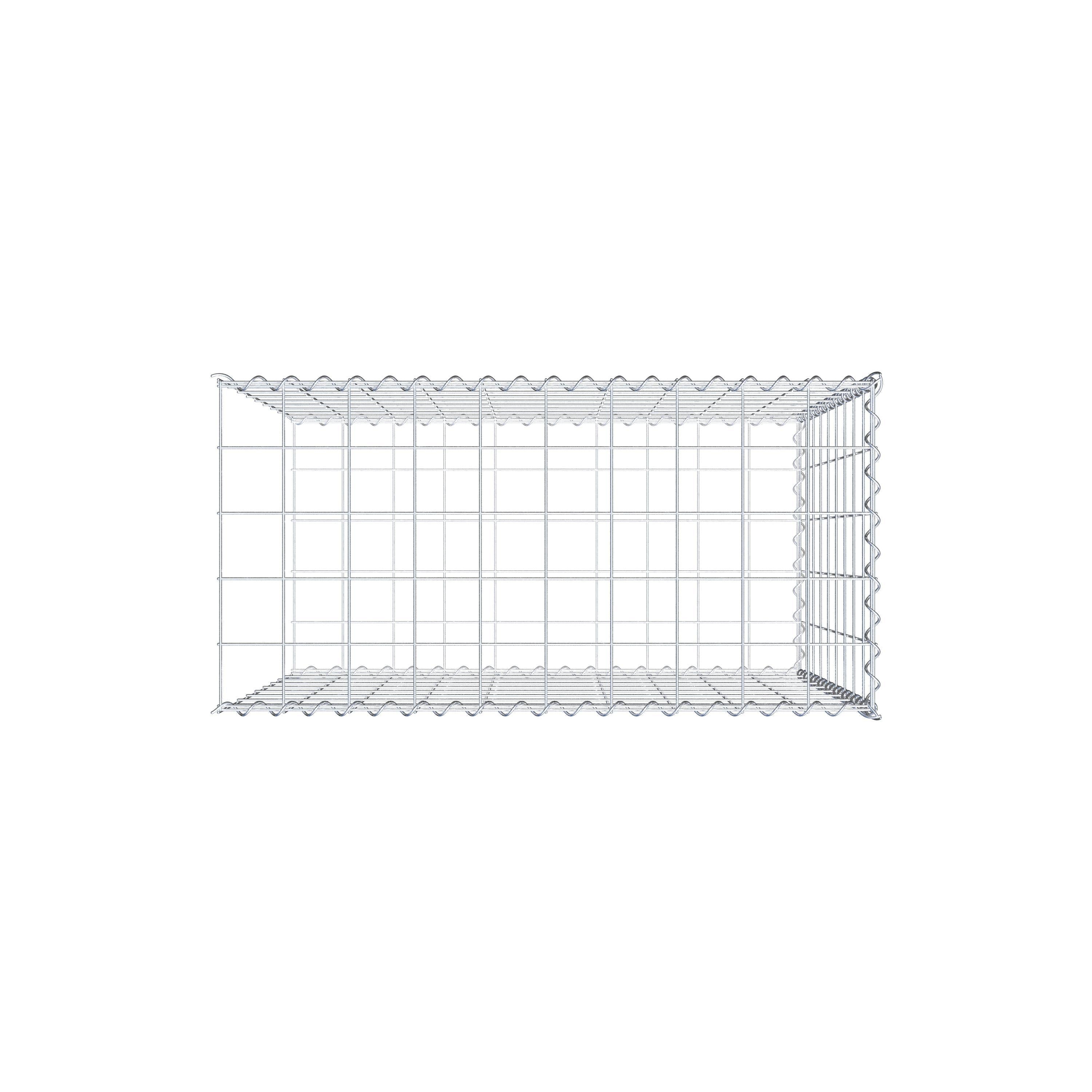 Extra gabion typ 2 100 cm x 90 cm x 50 cm (L x H x D), maskstorlek 10 cm x 10 cm, spiral