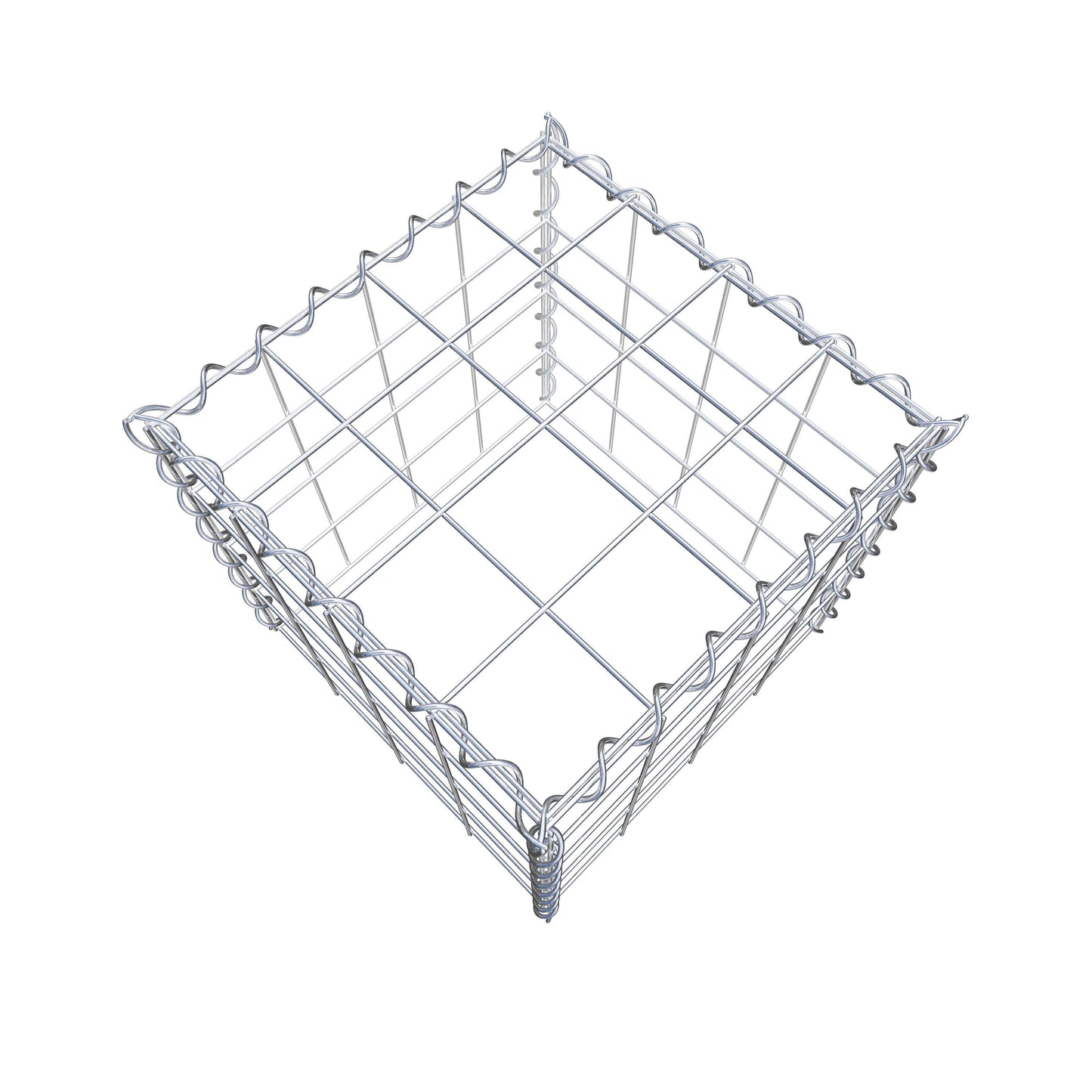 Opvokset gabion type 3 40 cm x 40 cm x 40 cm (L x H x D), maskestørrelse 10 cm x 10 cm, spiral