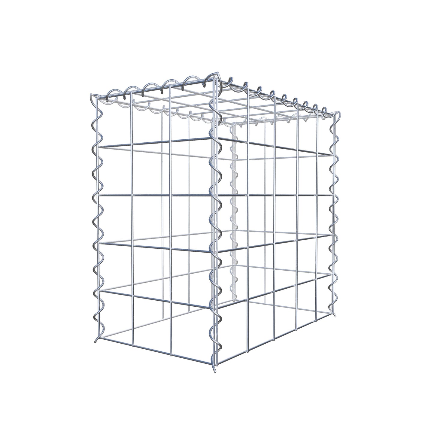 Gabion rapporté type 3 50 cm x 50 cm x 30 cm (L x H x P), mailles 10 cm x 10 cm, spirale