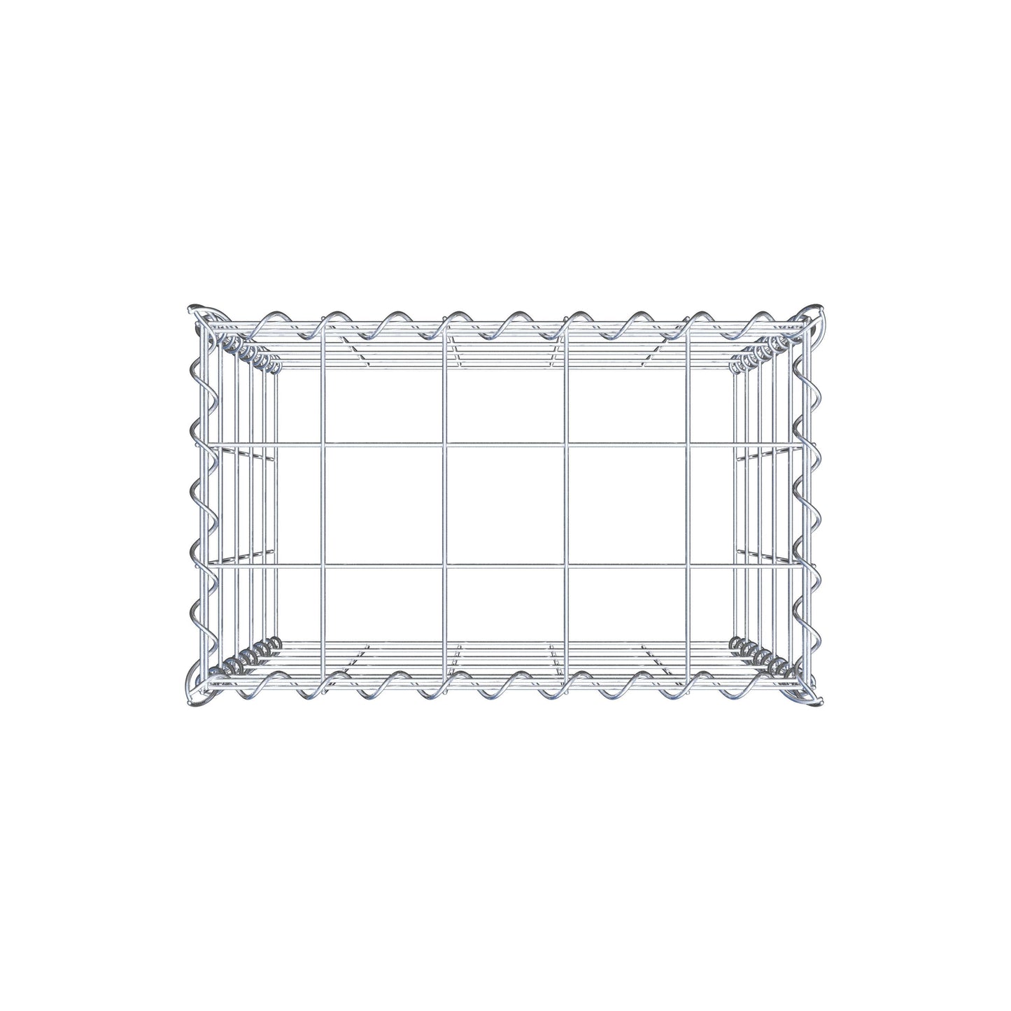 Gabion rapporté type 3 50 cm x 50 cm x 30 cm (L x H x P), mailles 10 cm x 10 cm, spirale