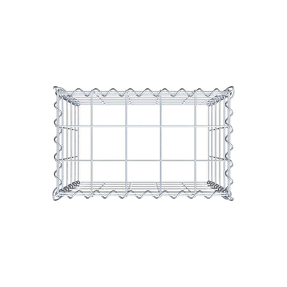 Gabion rapporté type 3 50 cm x 50 cm x 30 cm (L x H x P), mailles 10 cm x 10 cm, spirale