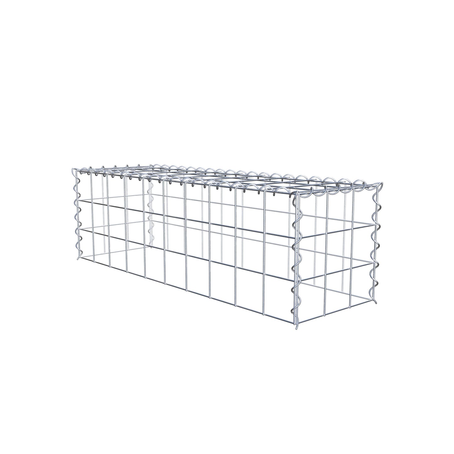 Anbaugabione Typ 3 100 cm x 30 cm x 30 cm (L x H x T), Maschenweite 10 cm x 10 cm, Spirale