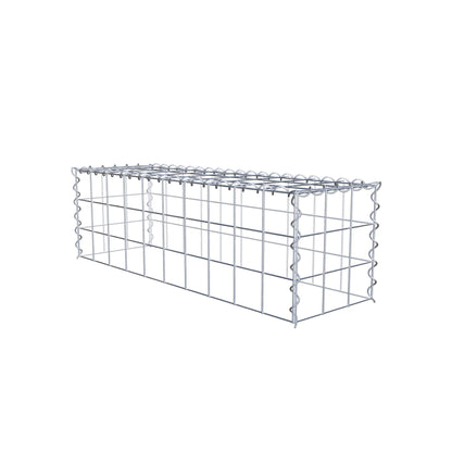 Anbaugabione Typ 3 100 cm x 30 cm x 30 cm (L x H x T), Maschenweite 10 cm x 10 cm, Spirale