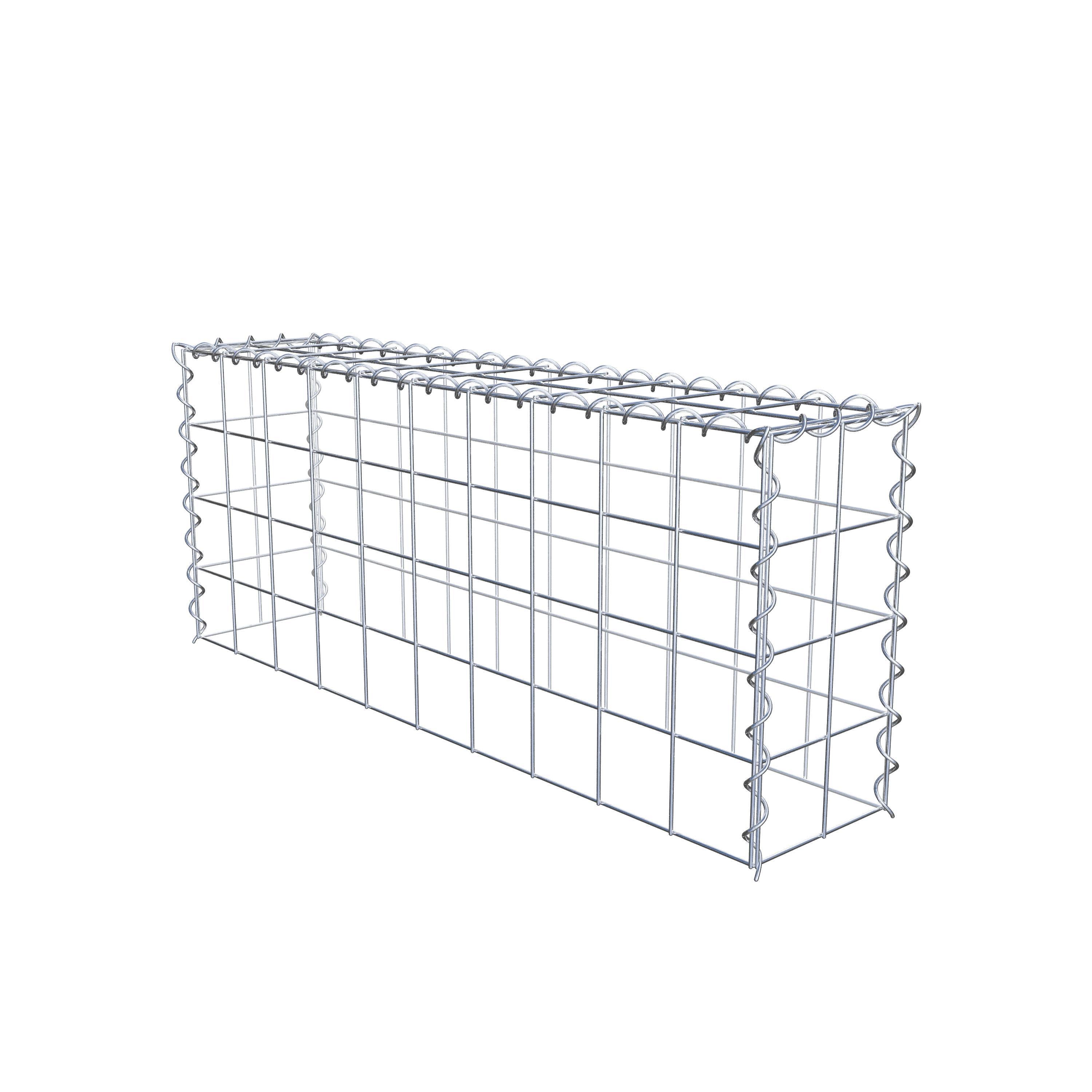 Grown-on gabion type 3 100 cm x 40 cm x 20 cm (L x H x D), mesh size 10 cm x 10 cm, spiral