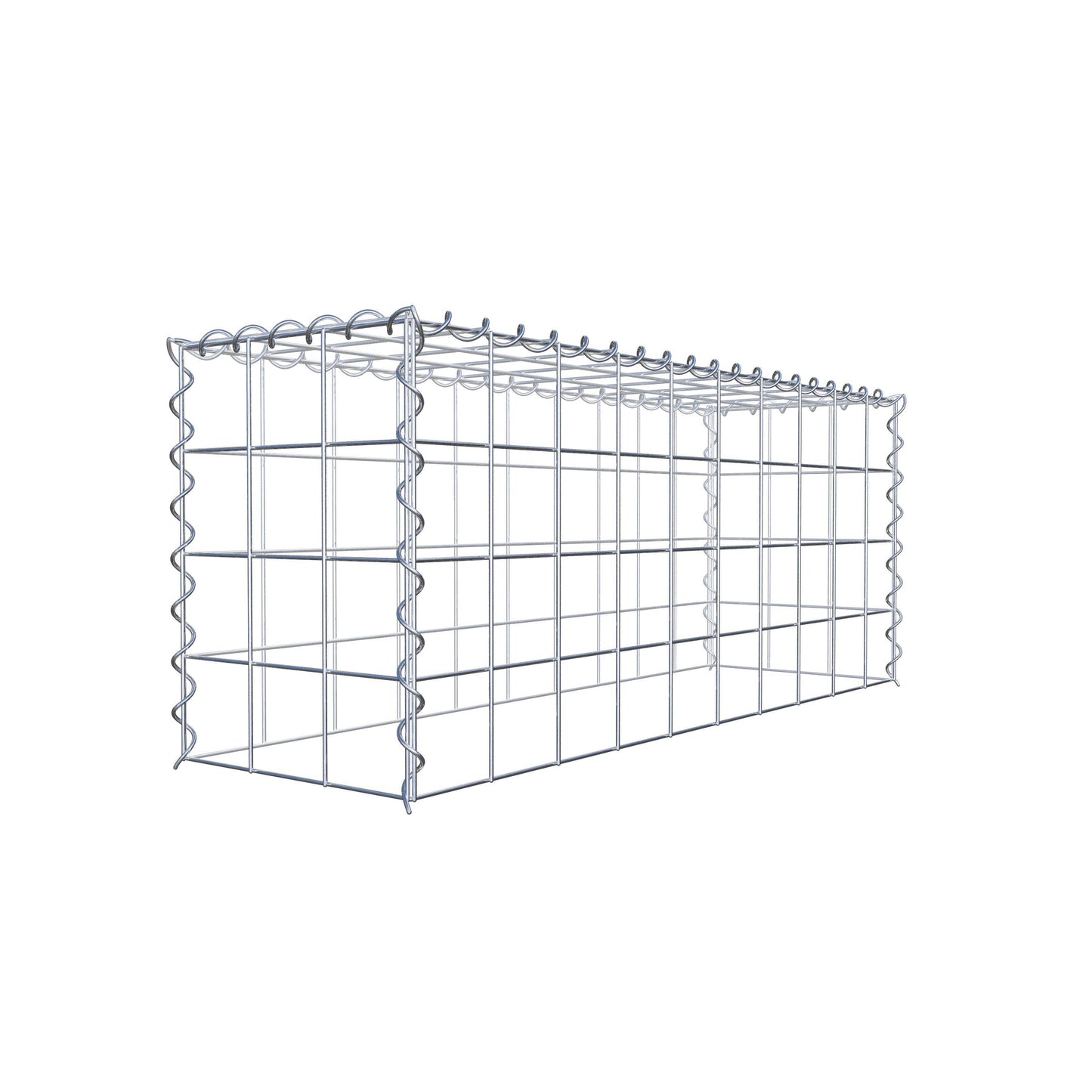 Gabion rapporté type 3 100 cm x 40 cm x 30 cm (L x H x P), mailles 10 cm x 10 cm, spirale
