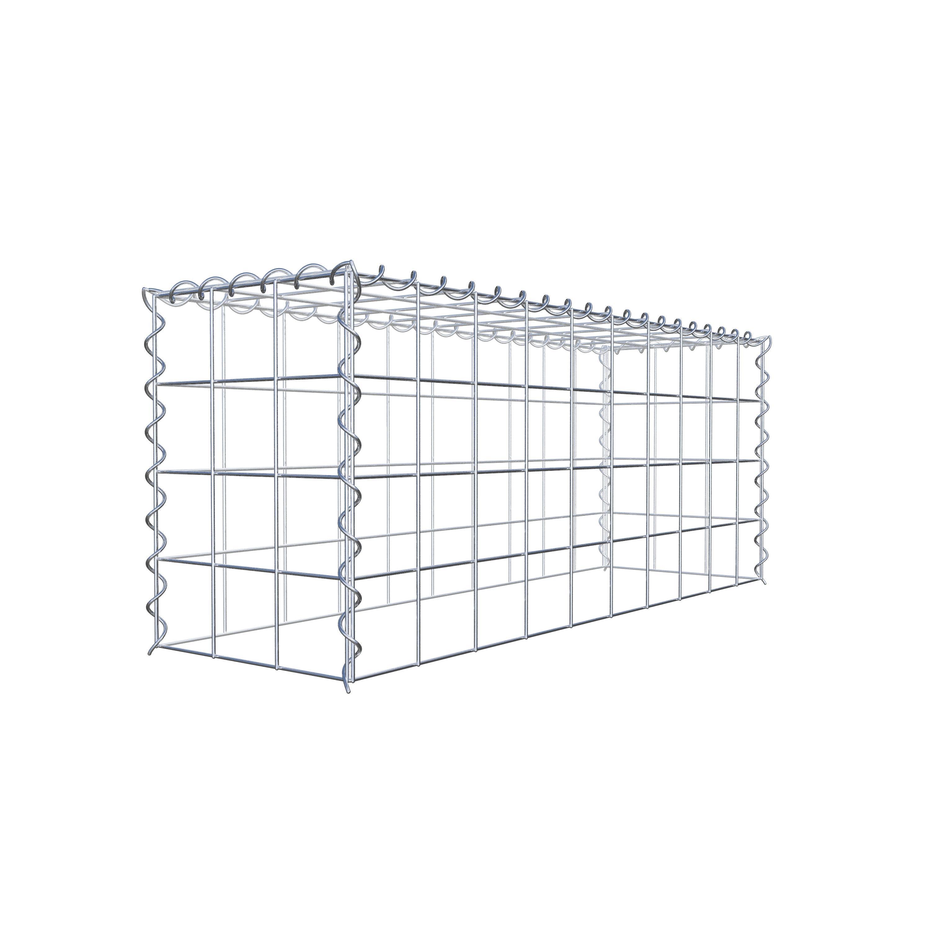 Opvokset gabion type 3 100 cm x 40 cm x 30 cm (L x H x D), maskestørrelse 10 cm x 10 cm, spiral