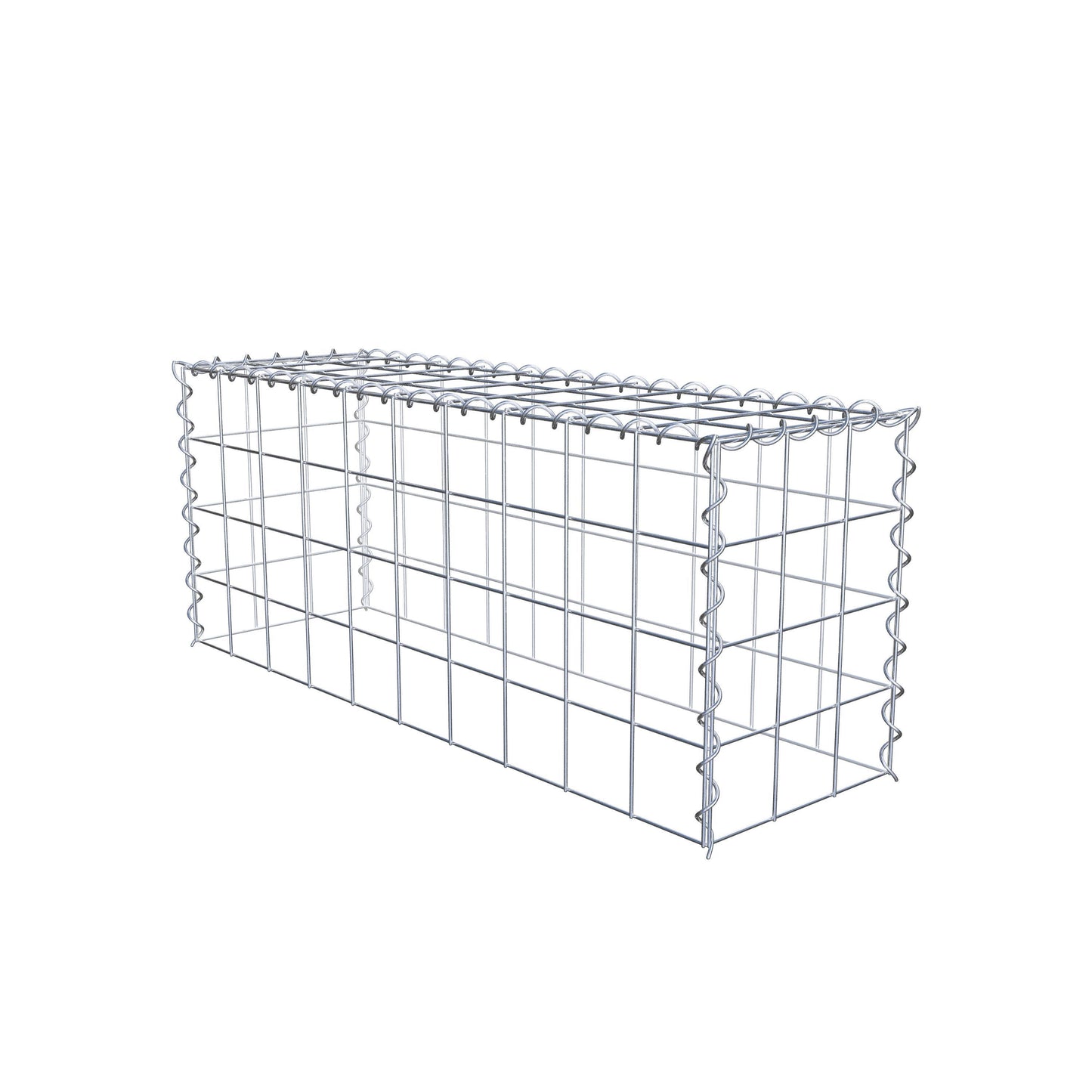 Gabion rapporté type 3 100 cm x 40 cm x 30 cm (L x H x P), mailles 10 cm x 10 cm, spirale