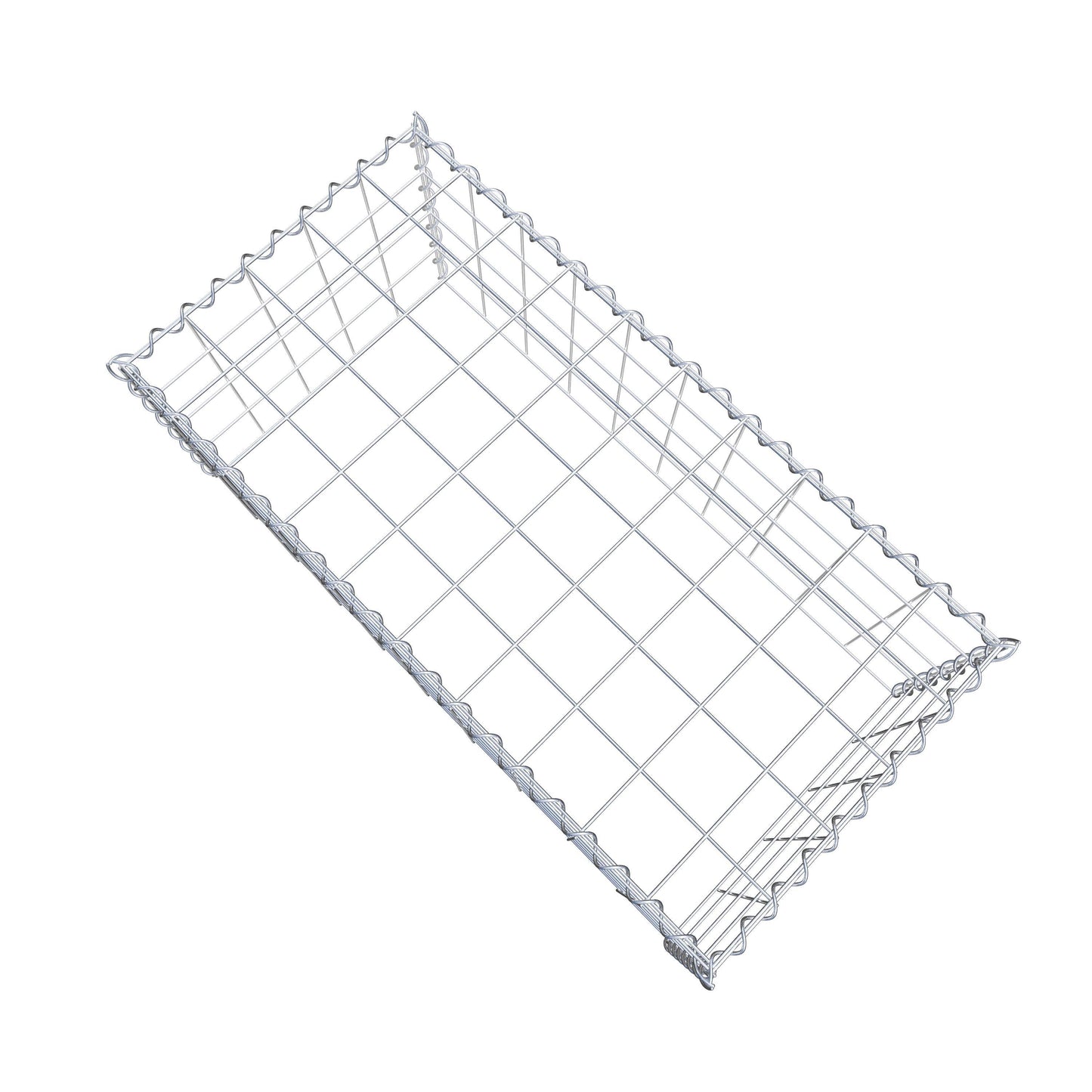 Opvokset gabion type 3 100 cm x 40 cm x 50 cm (L x H x D), maskestørrelse 10 cm x 10 cm, spiral