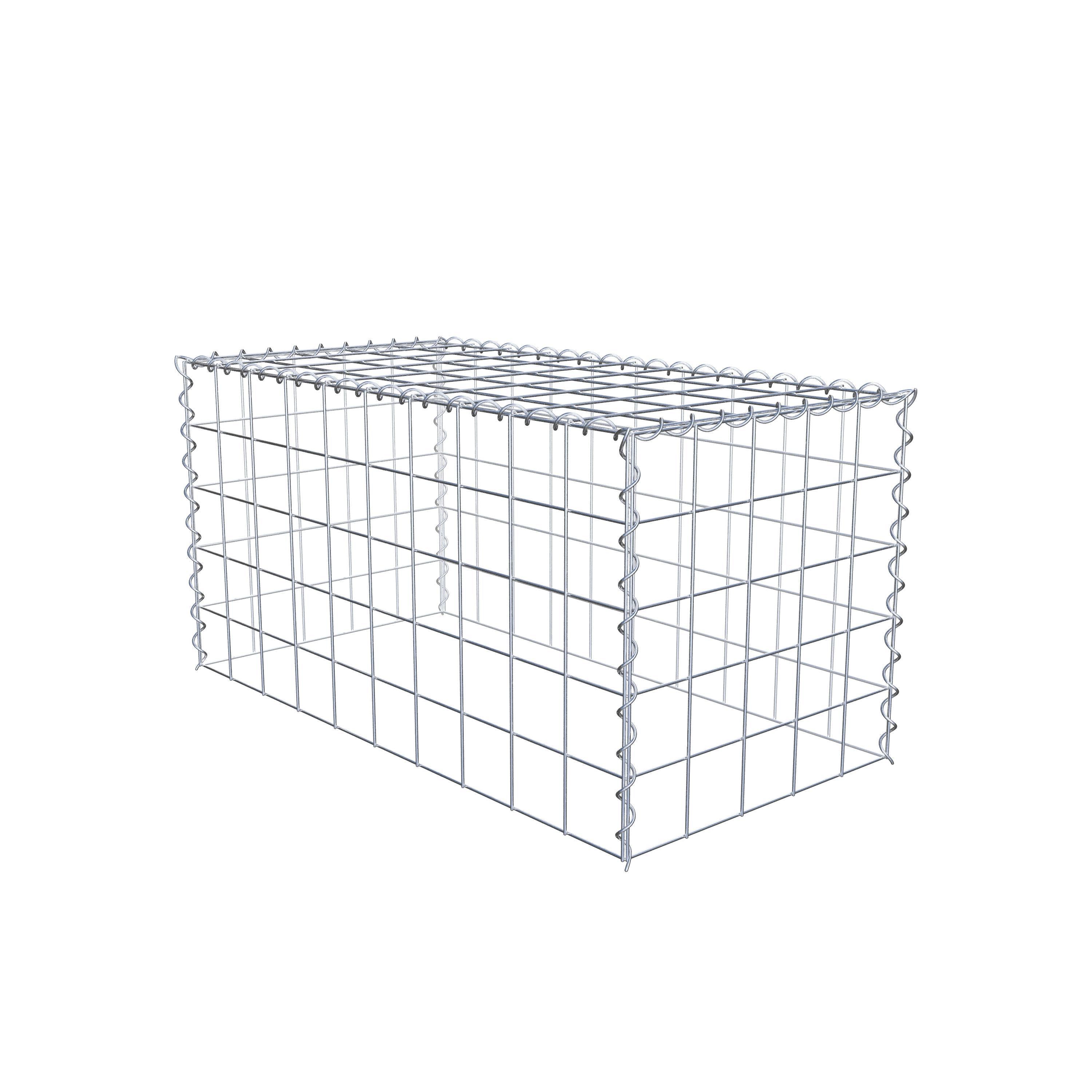 Påväxt gabion typ 3 100 cm x 50 cm x 50 cm (L x H x D), maskstorlek 10 cm x 10 cm, spiral