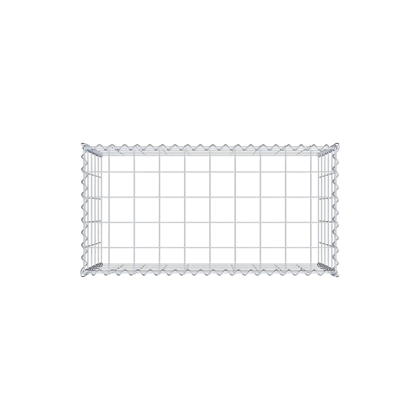 Påväxt gabion typ 3 100 cm x 50 cm x 50 cm (L x H x D), maskstorlek 10 cm x 10 cm, spiral