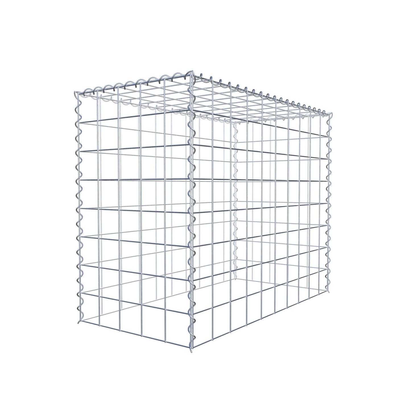 Opvokset gabion type 3 100 cm x 80 cm x 50 cm (L x H x D), maskestørrelse 10 cm x 10 cm, spiral