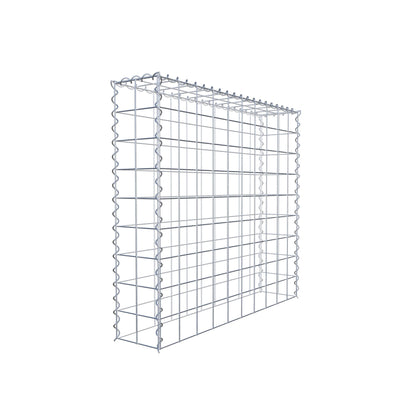 Opbouw schanskorf type 3 100 cm x 90 cm x 20 cm (L x H x D), maaswijdte 10 cm x 10 cm, spiraal