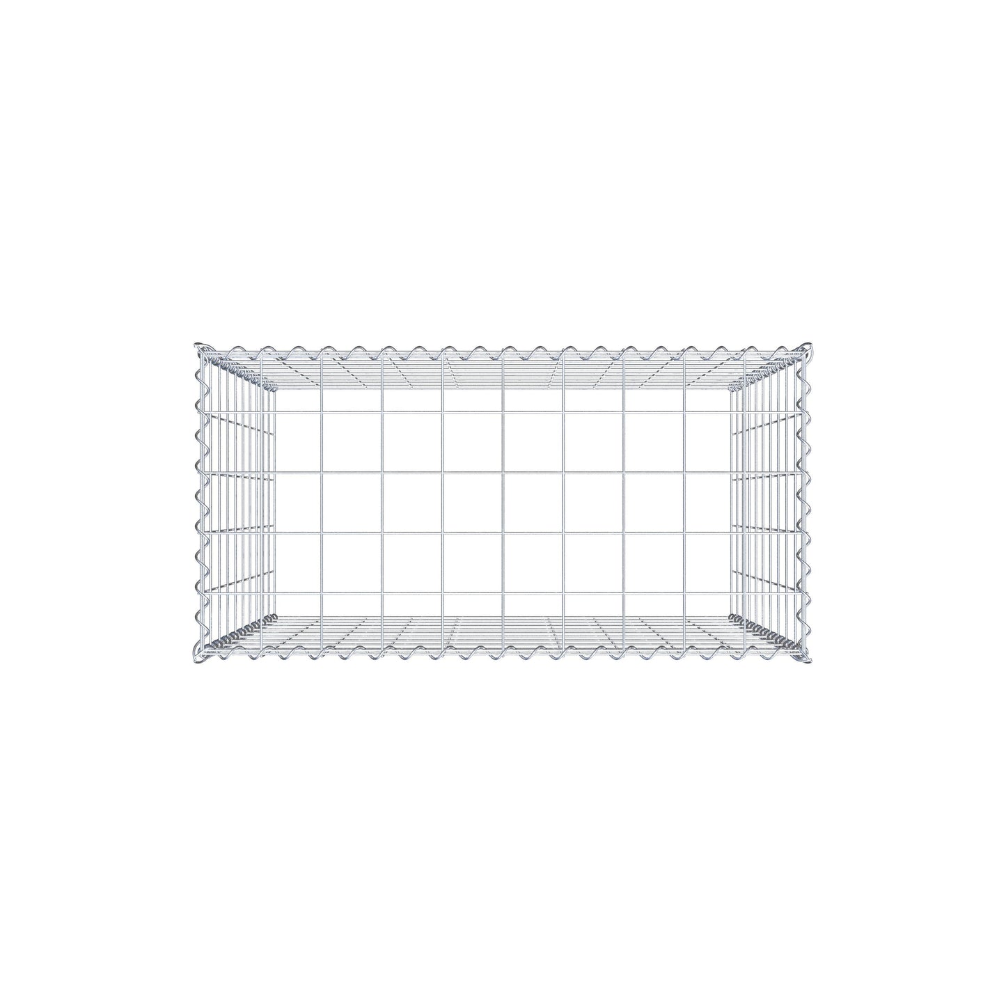 Grown-on gabion type 3 100 cm x 100 cm x 50 cm (L x H x D), mesh size 10 cm x 10 cm, spiral