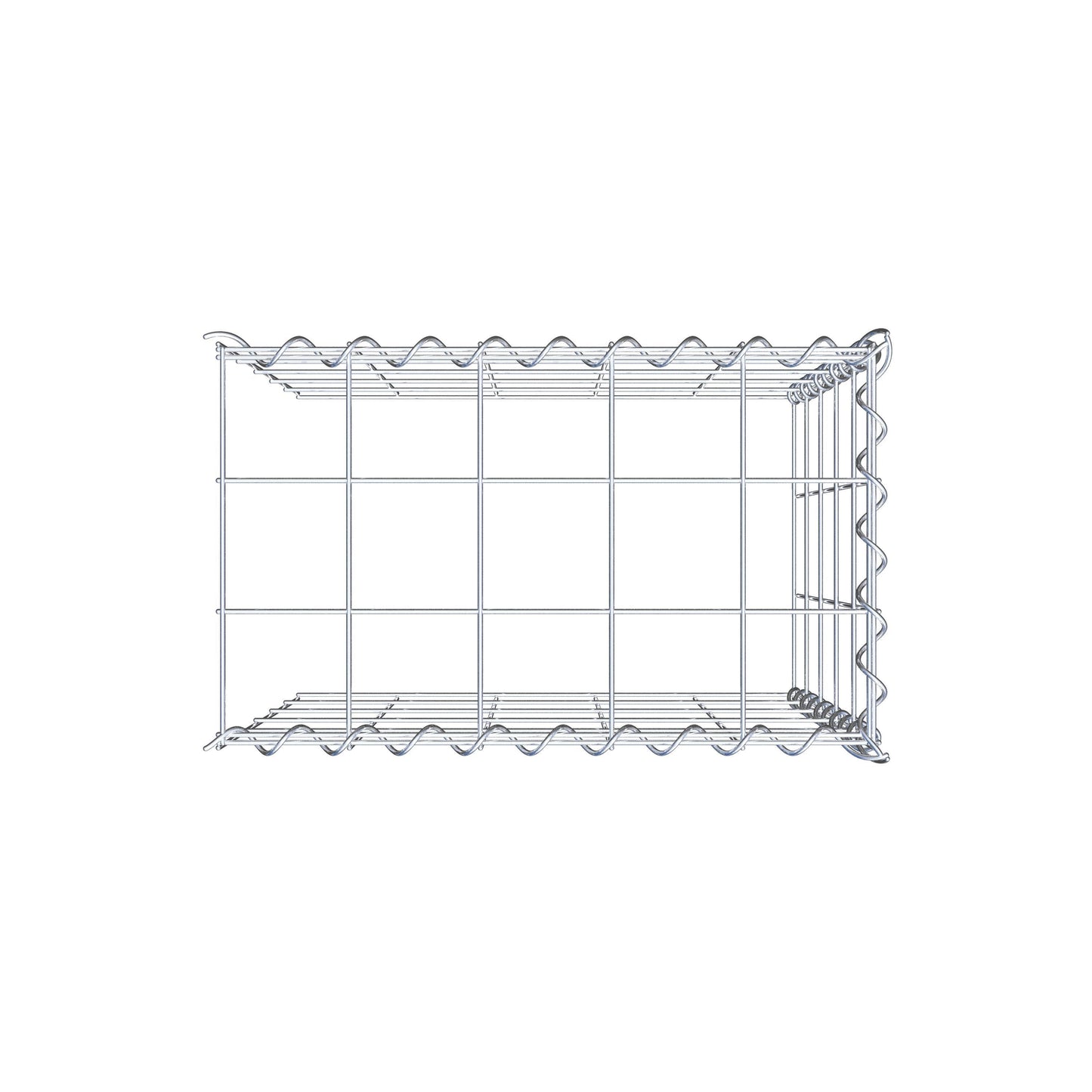 Grown-on gabion type 4 50 cm x 50 cm x 30 cm (L x H x D), mesh size 10 cm x 10 cm, spiral