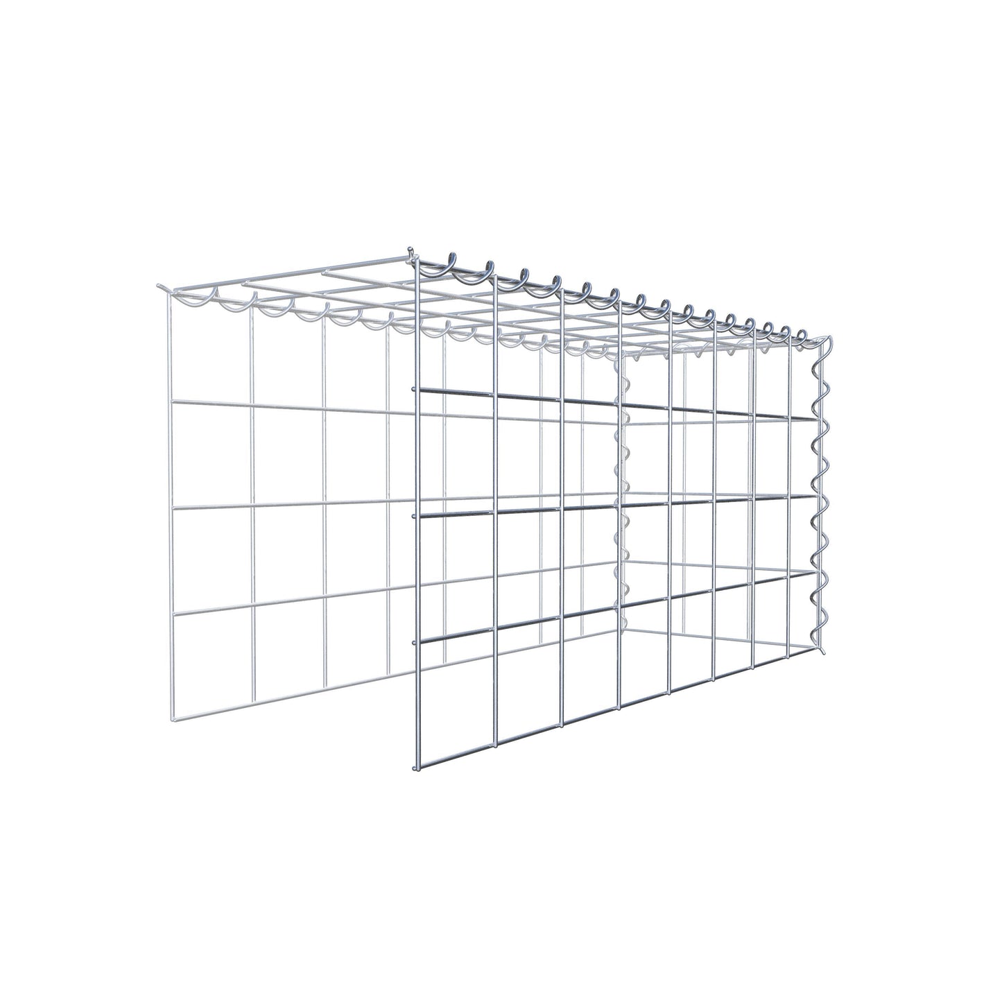 Grown-on gabion type 4 80 cm x 40 cm x 30 cm (L x H x D), mesh size 10 cm x 10 cm, spiral