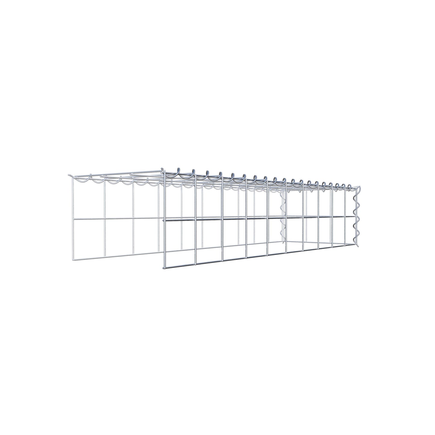 Add-on schanskorf type 4 100 cm x 20 cm x 30 cm (L x H x D), maaswijdte 10 cm x 10 cm, spiraal