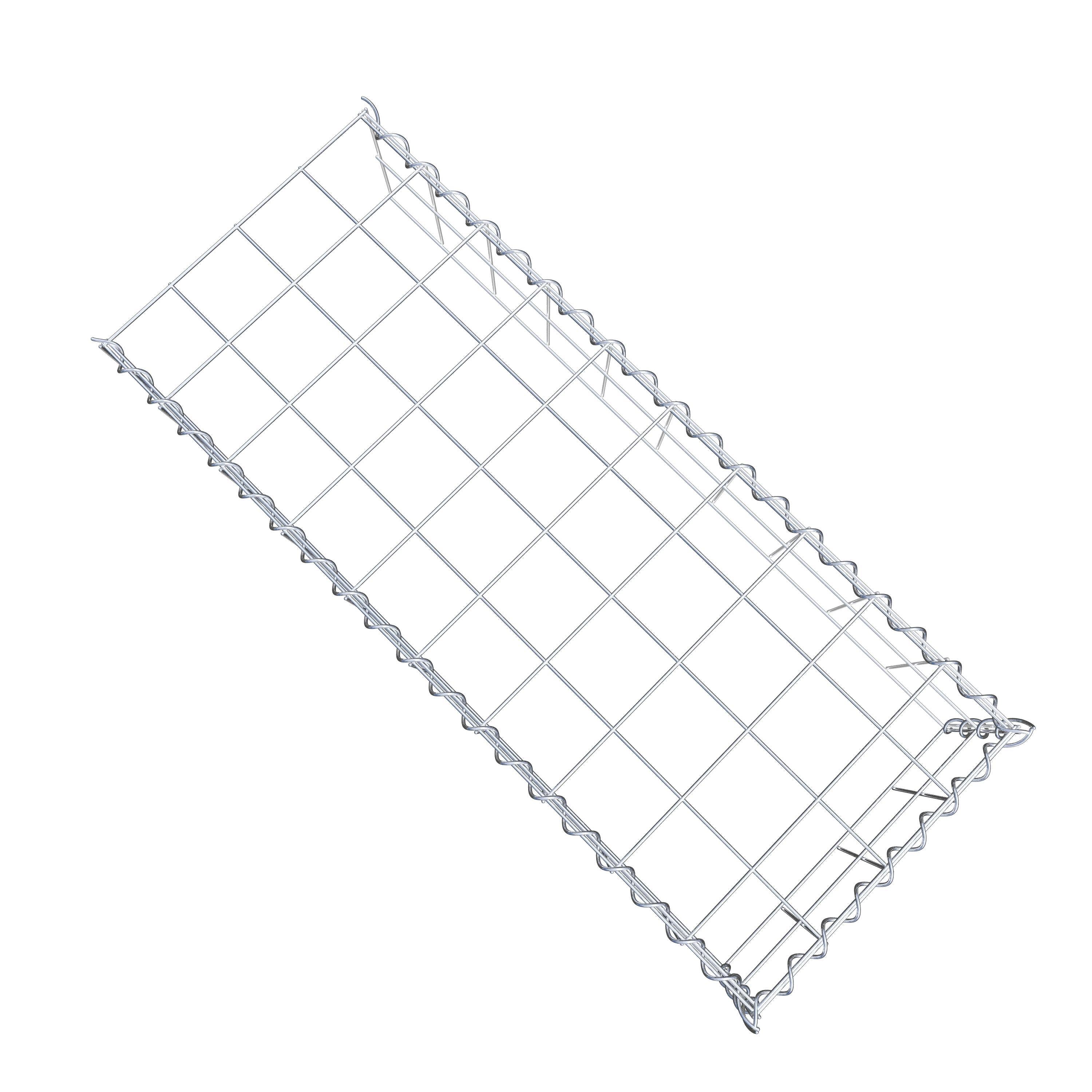 Opvokset gabion type 4 100 cm x 20 cm x 40 cm (L x H x D), maskestørrelse 10 cm x 10 cm, spiral