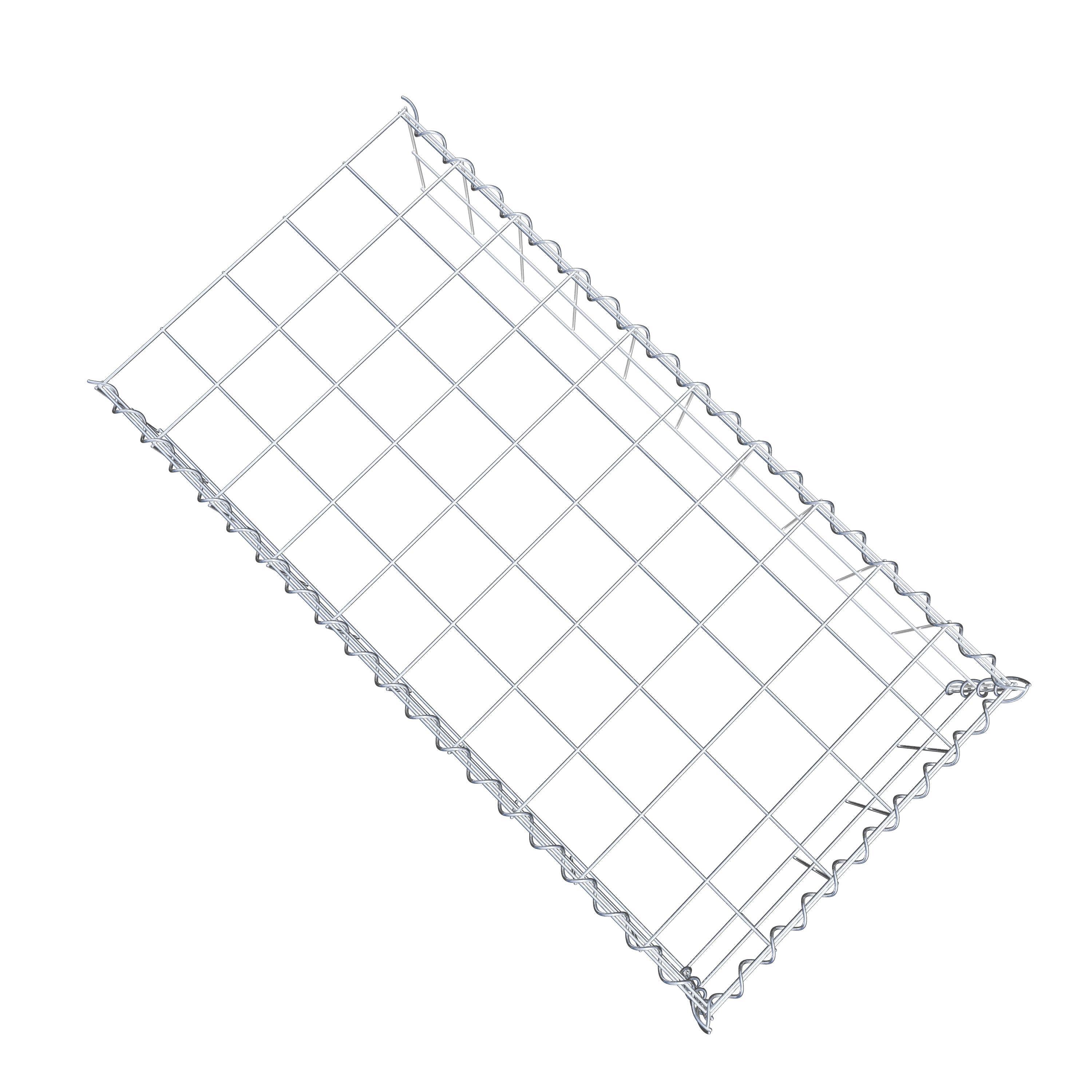 Opvokset gabion type 4 100 cm x 20 cm x 50 cm (L x H x D), maskestørrelse 10 cm x 10 cm, spiral