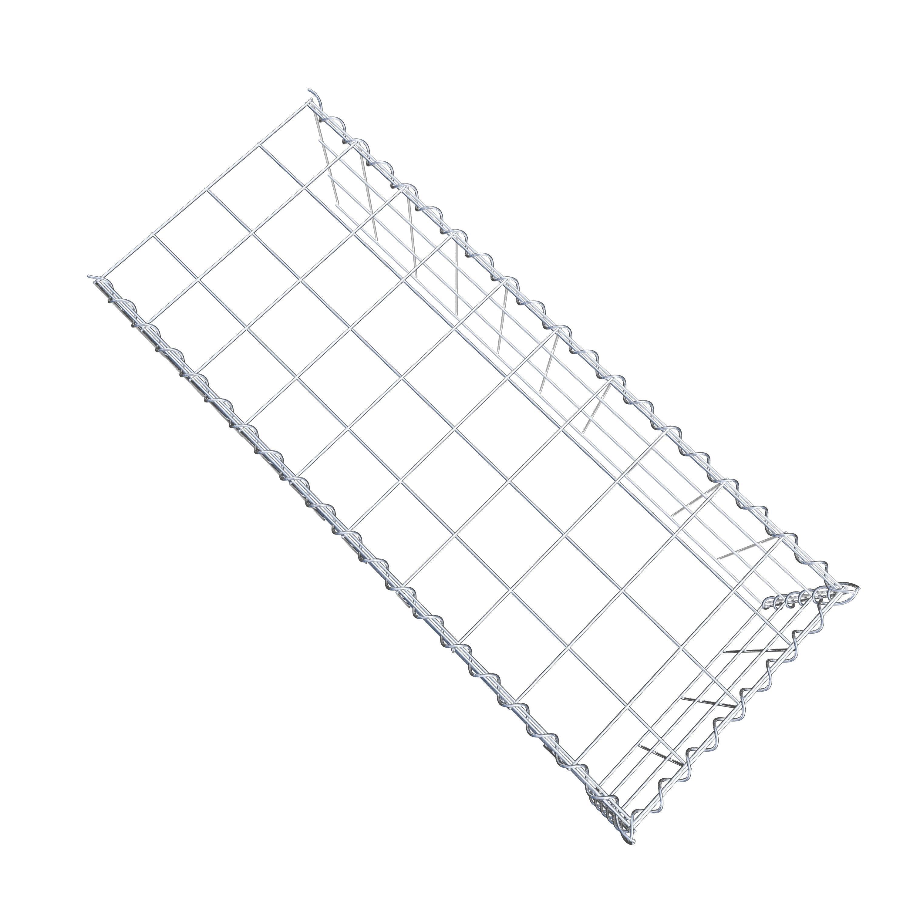 Opvokset gabion type 4 100 cm x 30 cm x 40 cm (L x H x D), maskestørrelse 10 cm x 10 cm, spiral