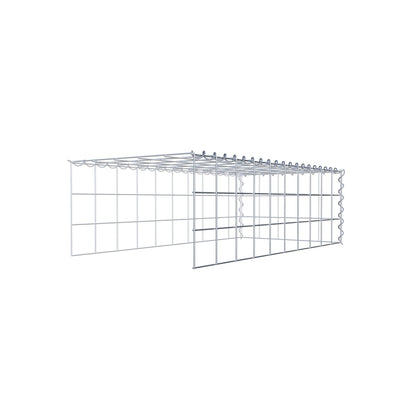 Extra gabion typ 4 100 cm x 30 cm x 50 cm (L x H x D), maskstorlek 10 cm x 10 cm, spiral