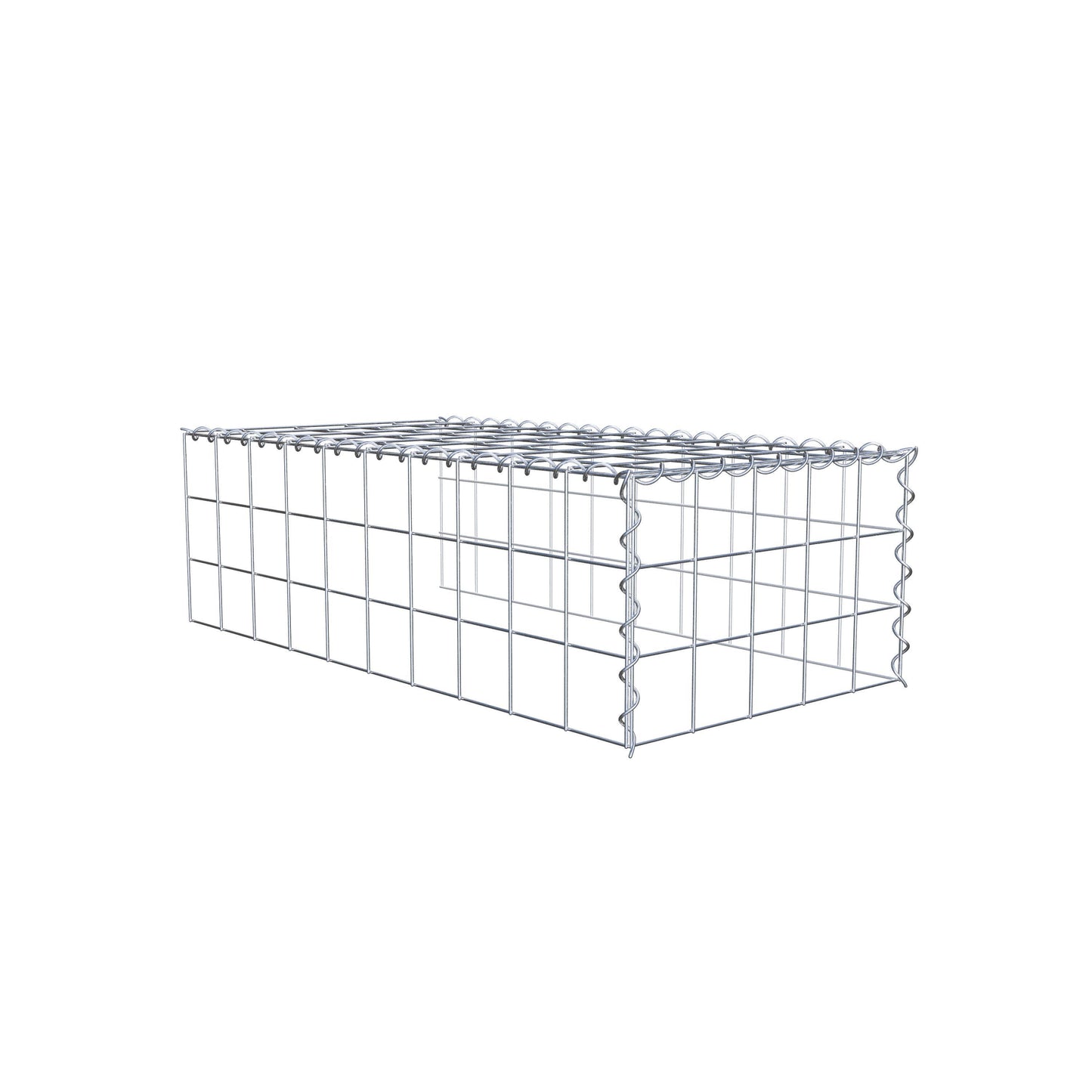 Extra gabion typ 4 100 cm x 30 cm x 50 cm (L x H x D), maskstorlek 10 cm x 10 cm, spiral