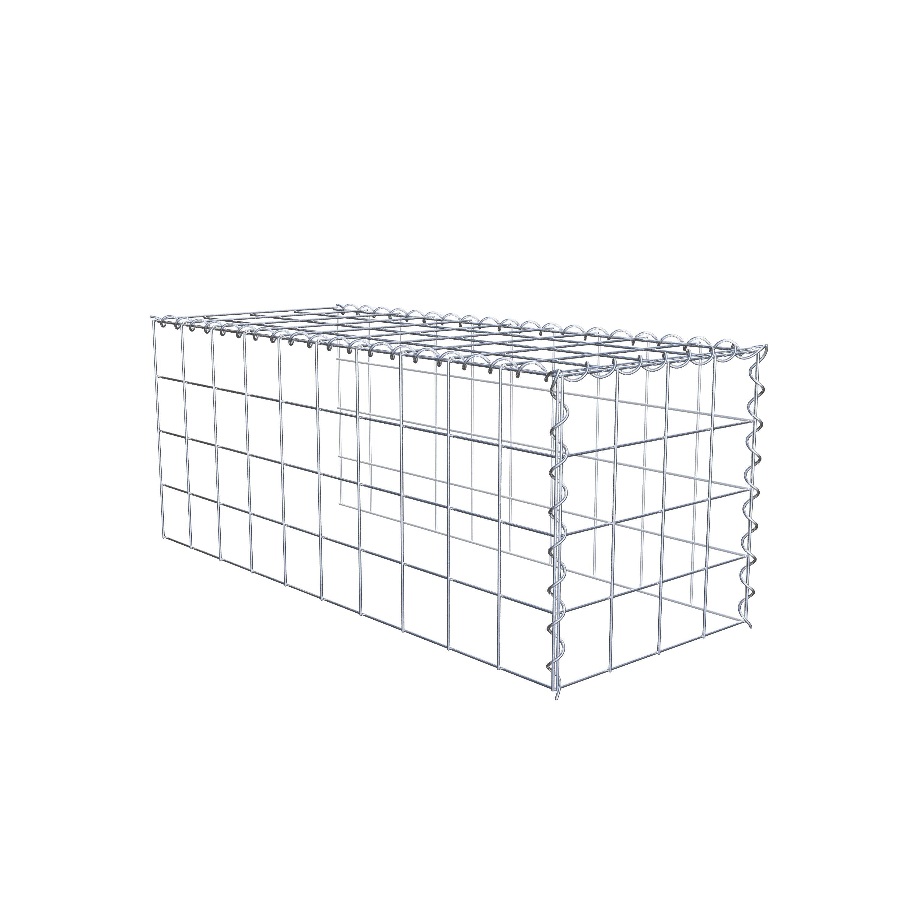 Grown-on gabion type 4 100 cm x 40 cm x 40 cm (L x H x D), mesh size 10 cm x 10 cm, spiral