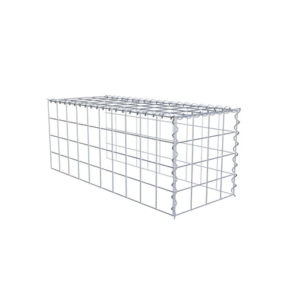Gabion rapporté type 4 100 cm x 40 cm x 40 cm (L x H x P), mailles 10 cm x 10 cm, spirale