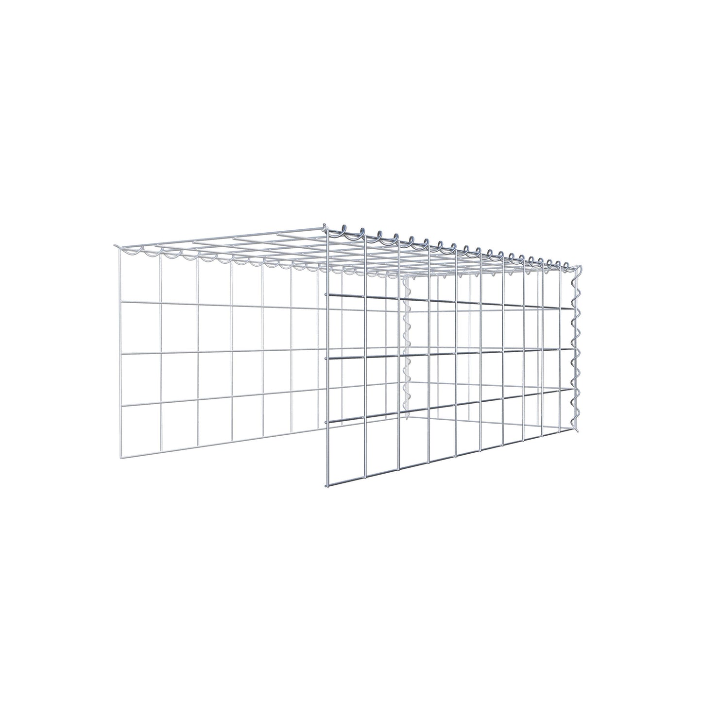 Gabbione aggiuntivo tipo 4 100 cm x 40 cm x 50 cm (L x A x P), maglia 10 cm x 10 cm, spirale