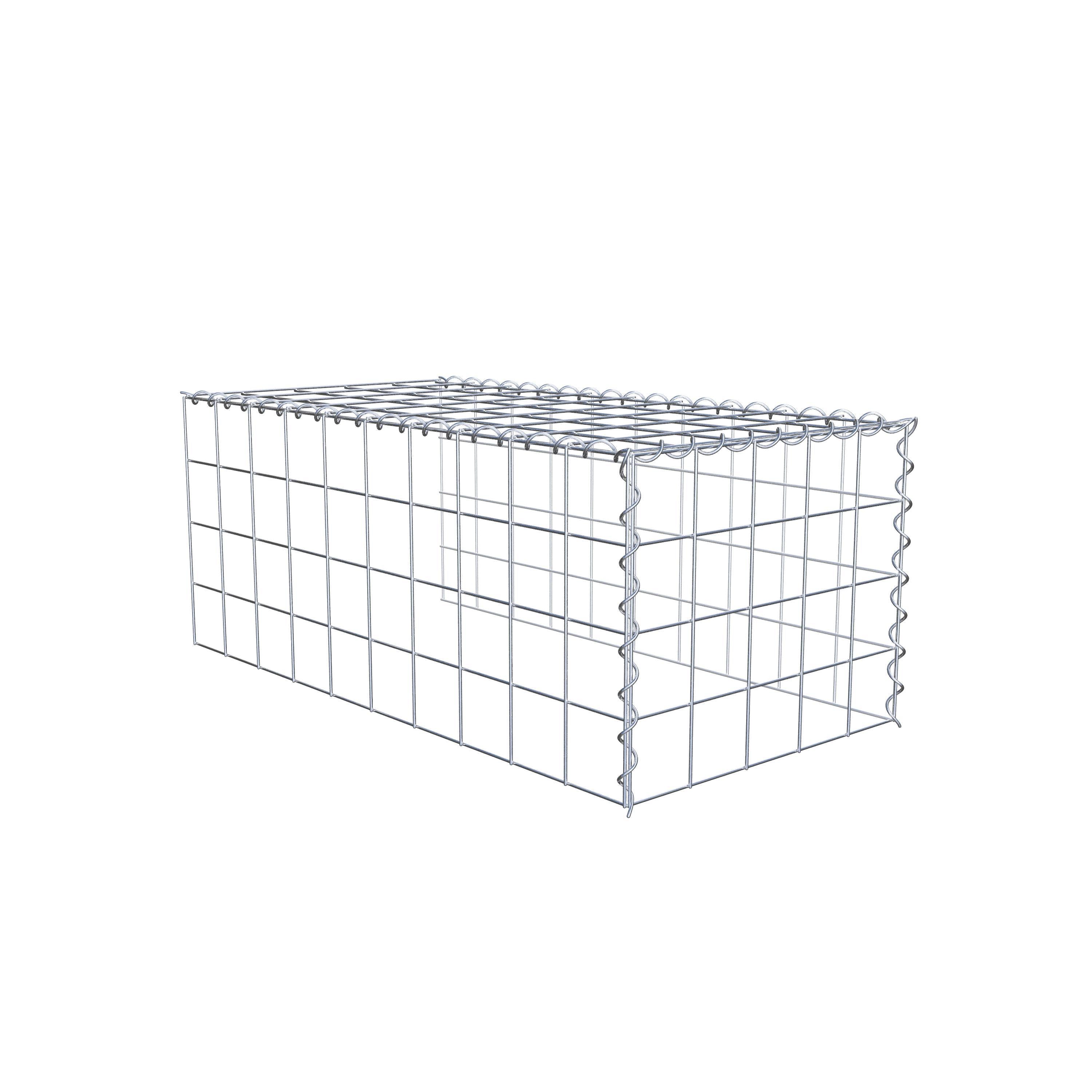 Grown-on gabion type 4 100 cm x 40 cm x 50 cm (L x H x D), mesh size 10 cm x 10 cm, spiral