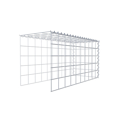 Gabion rapporté type 4 100 cm x 50 cm x 40 cm (L x H x P), mailles 10 cm x 10 cm, spirale