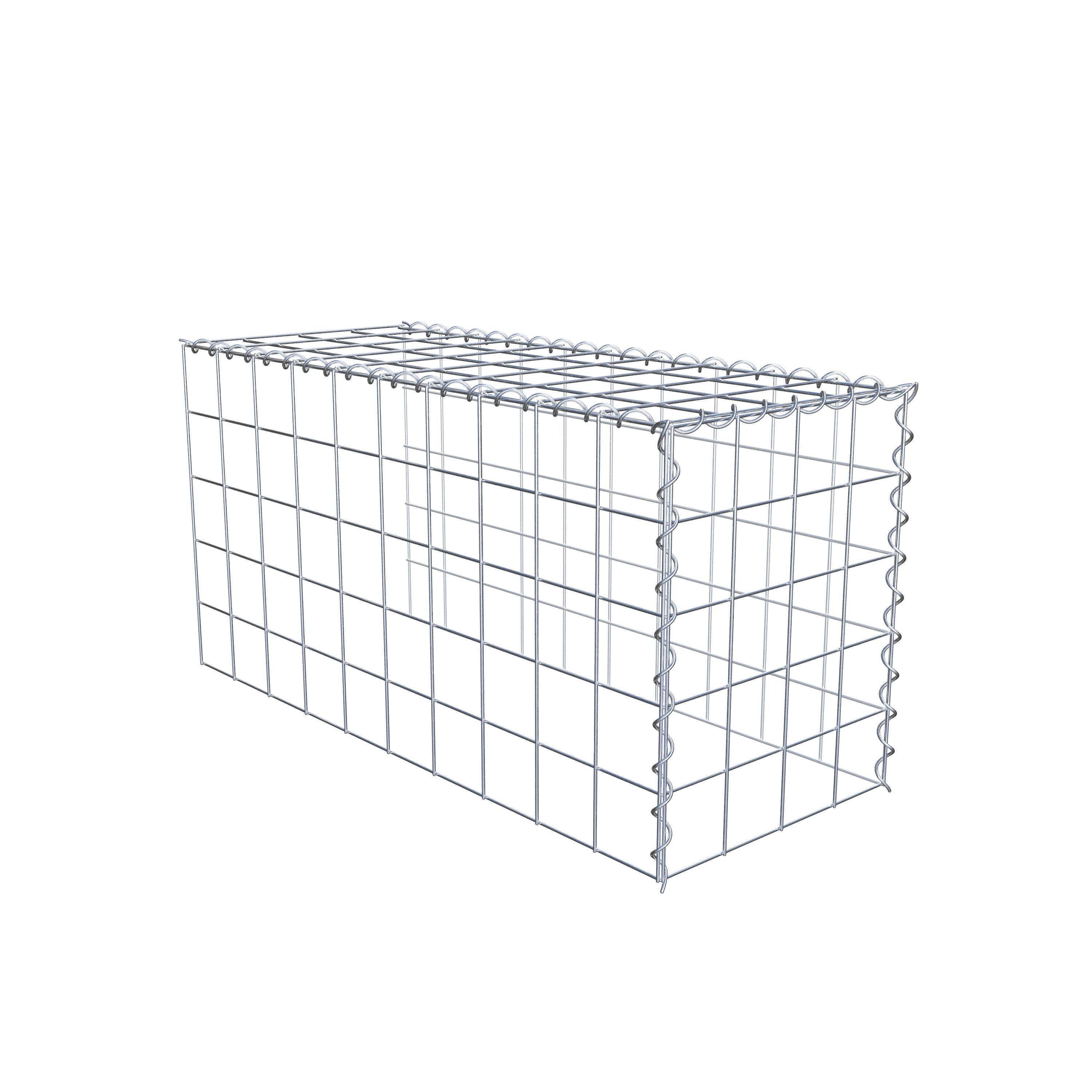 Grown-on gabion type 4 100 cm x 50 cm x 40 cm (L x H x D), mesh size 10 cm x 10 cm, spiral