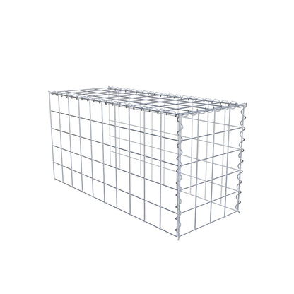 Gabion rapporté type 4 100 cm x 50 cm x 40 cm (L x H x P), mailles 10 cm x 10 cm, spirale