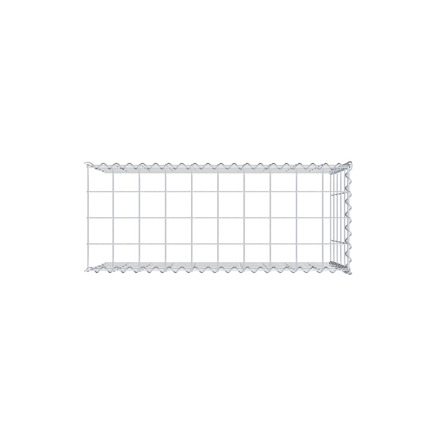 Gabion rapporté type 4 100 cm x 50 cm x 40 cm (L x H x P), mailles 10 cm x 10 cm, spirale