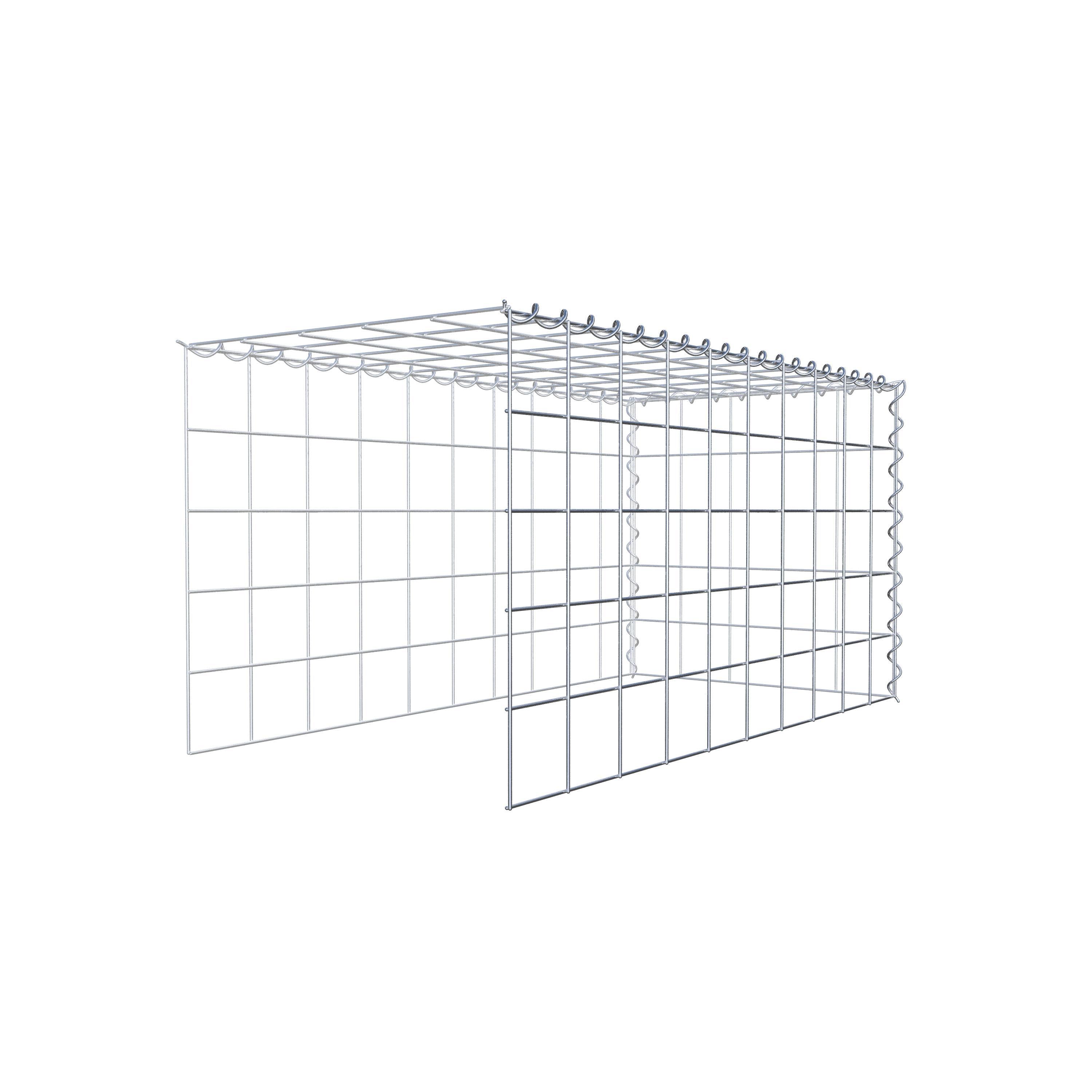 Grown-on gabion type 4 100 cm x 50 cm x 50 cm (L x H x D), mesh size 10 cm x 10 cm, spiral