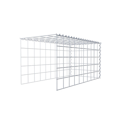 Gabbione aggiuntivo tipo 4 100 cm x 50 cm x 50 cm (L x H x P), dimensione maglia 10 cm x 10 cm, a spirale