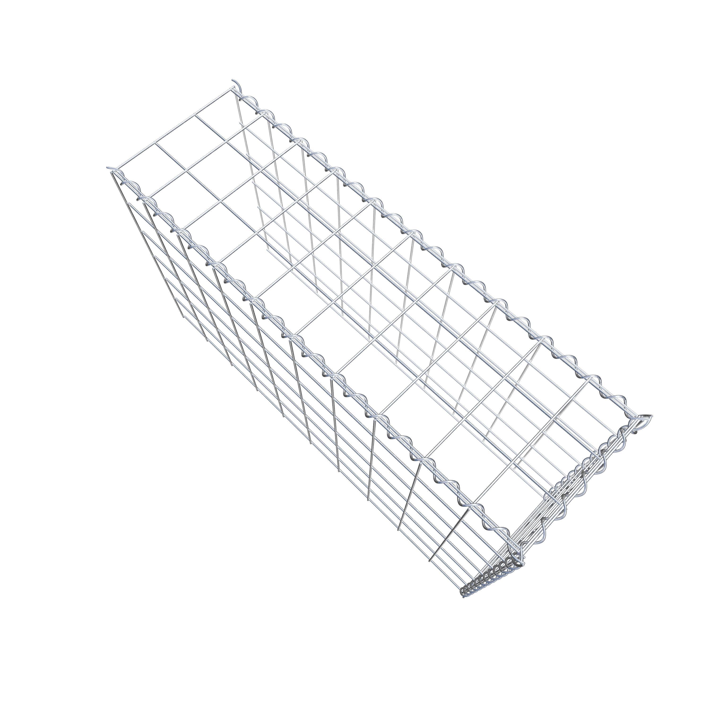 Opvokset gabion type 4 100 cm x 60 cm x 30 cm (L x H x D), maskestørrelse 10 cm x 10 cm, spiral