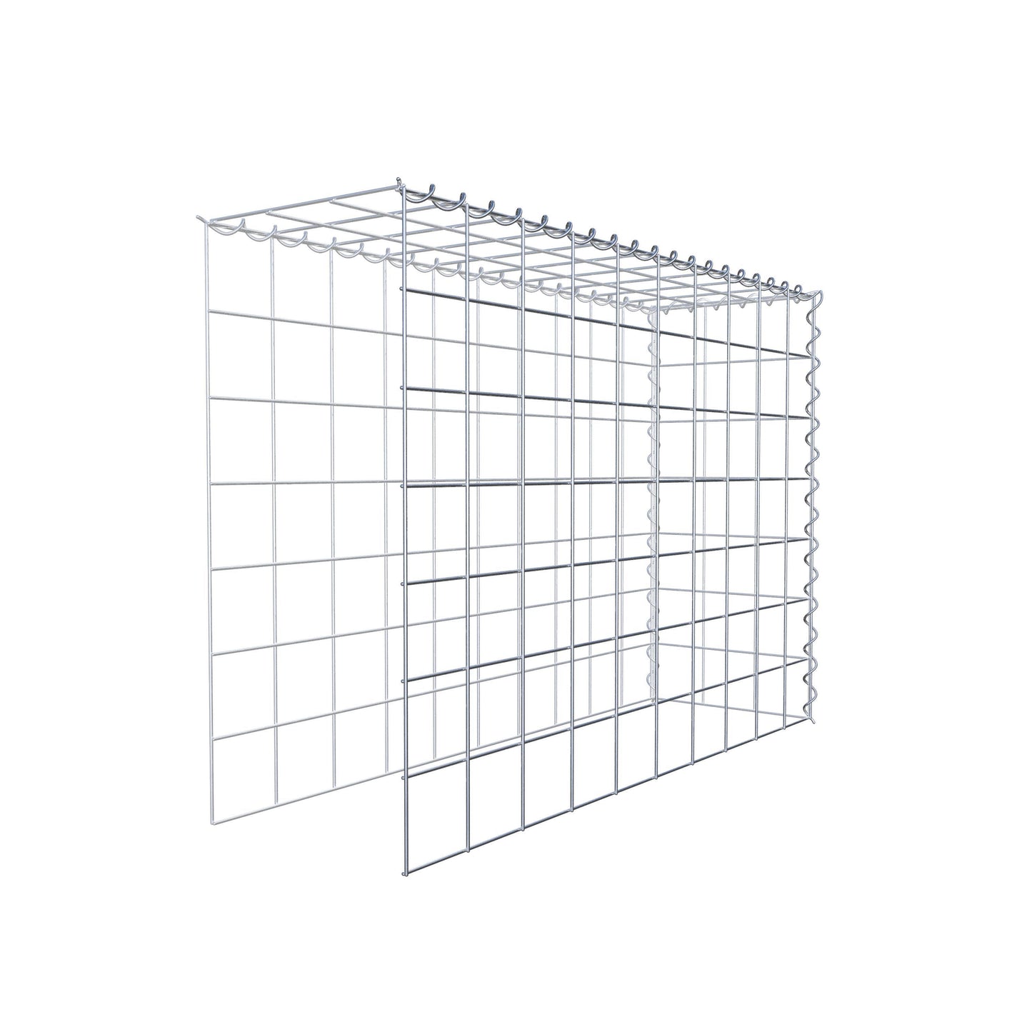 Gabion rapporté type 4 100 cm x 70 cm x 30 cm (L x H x P), mailles 10 cm x 10 cm, spirale