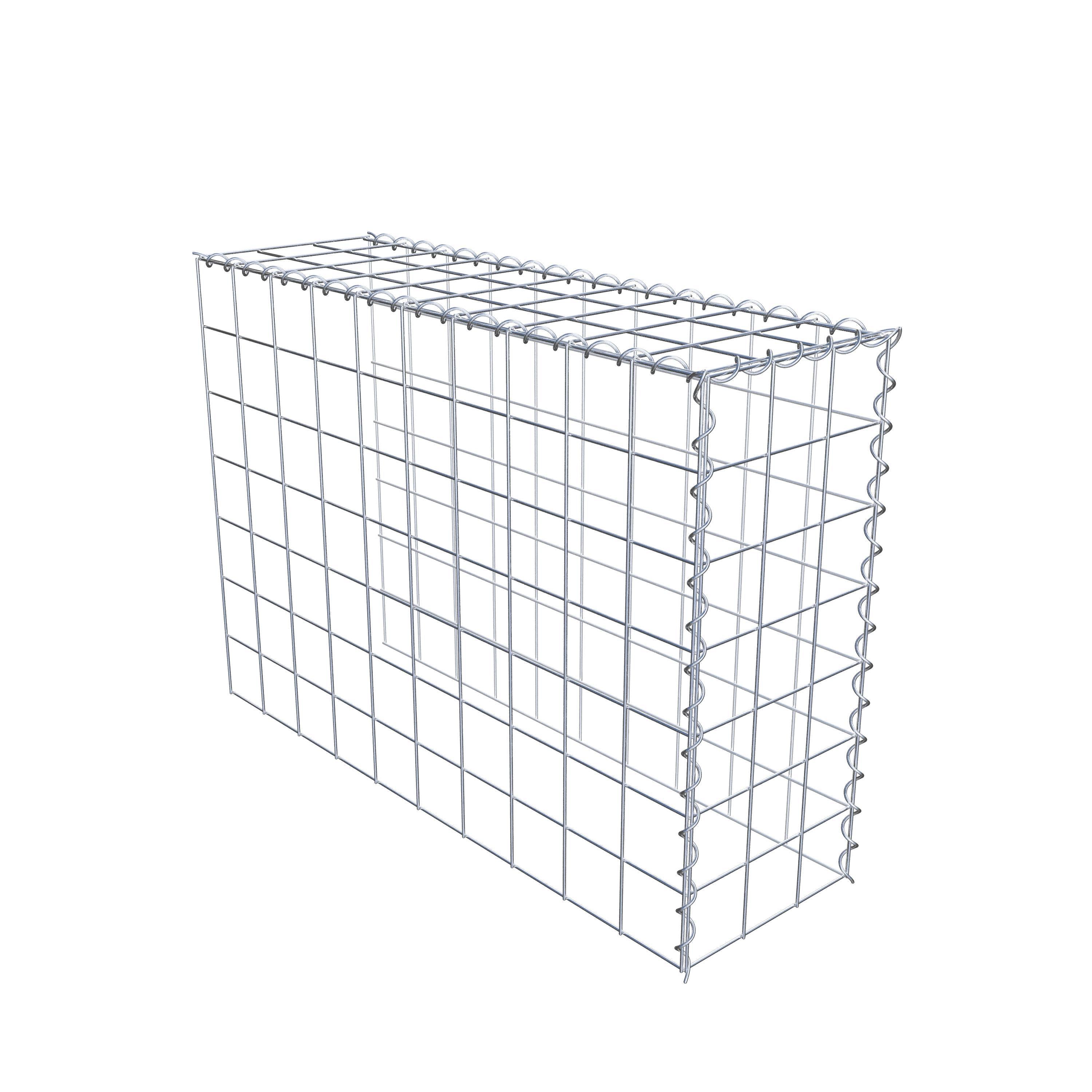 Grown-on gabion type 4 100 cm x 70 cm x 30 cm (L x H x D), mesh size 10 cm x 10 cm, spiral