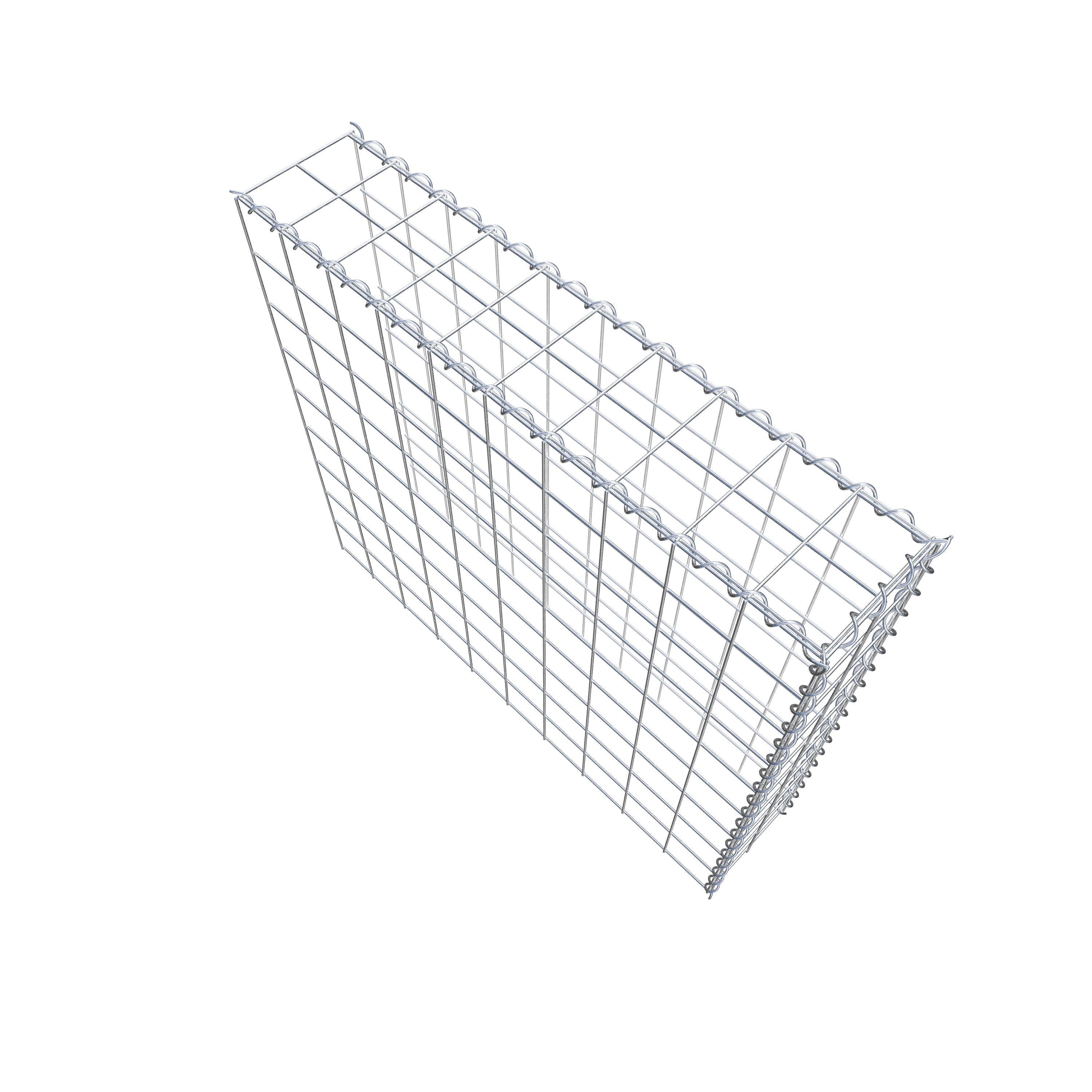 Opvokset gabion type 4 100 cm x 90 cm x 20 cm (L x H x D), maskestørrelse 10 cm x 10 cm, spiral